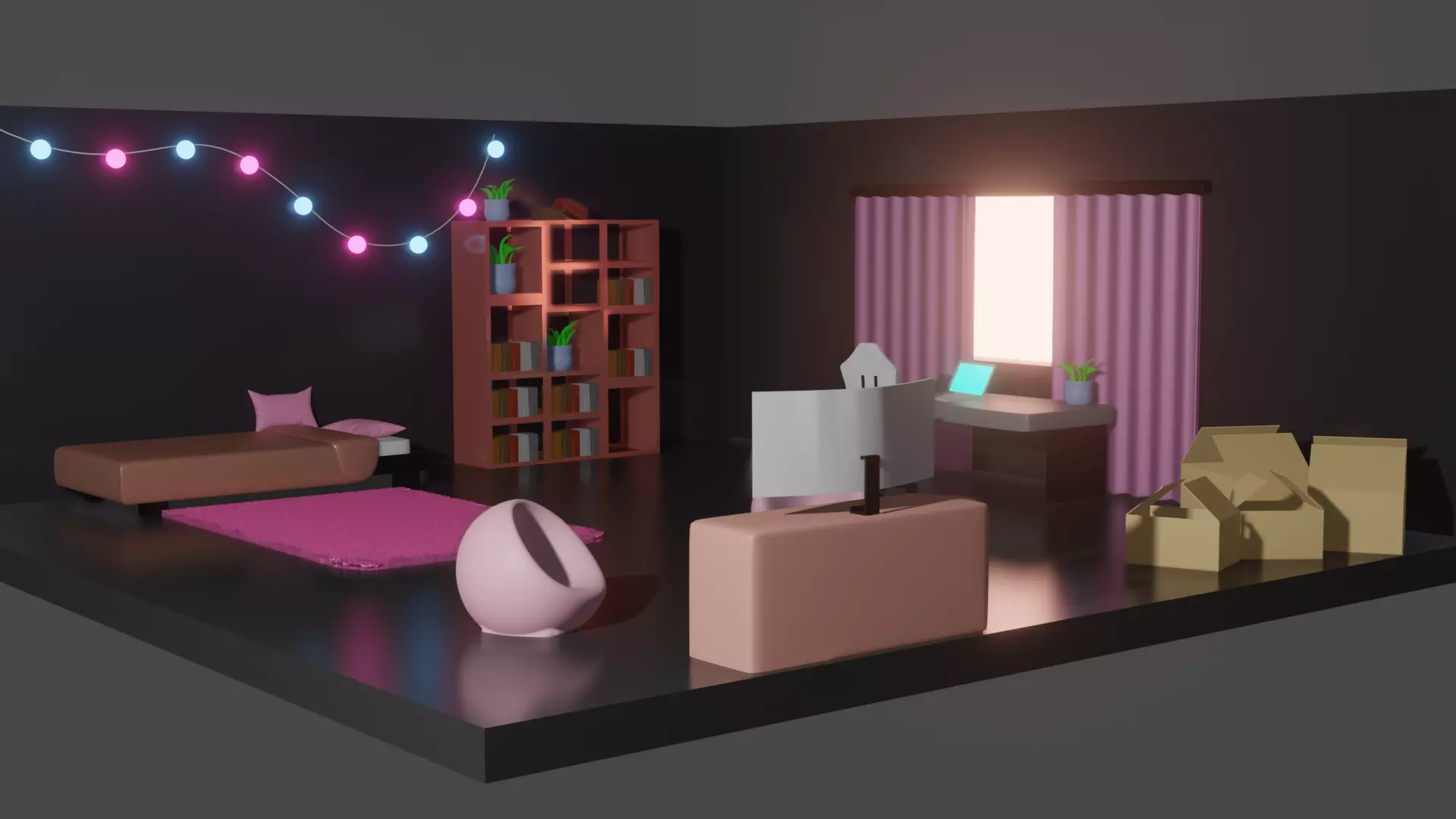 girls room 3D model_0