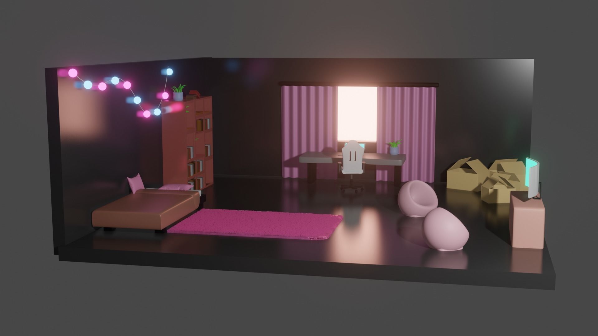 girls room 3D model_1