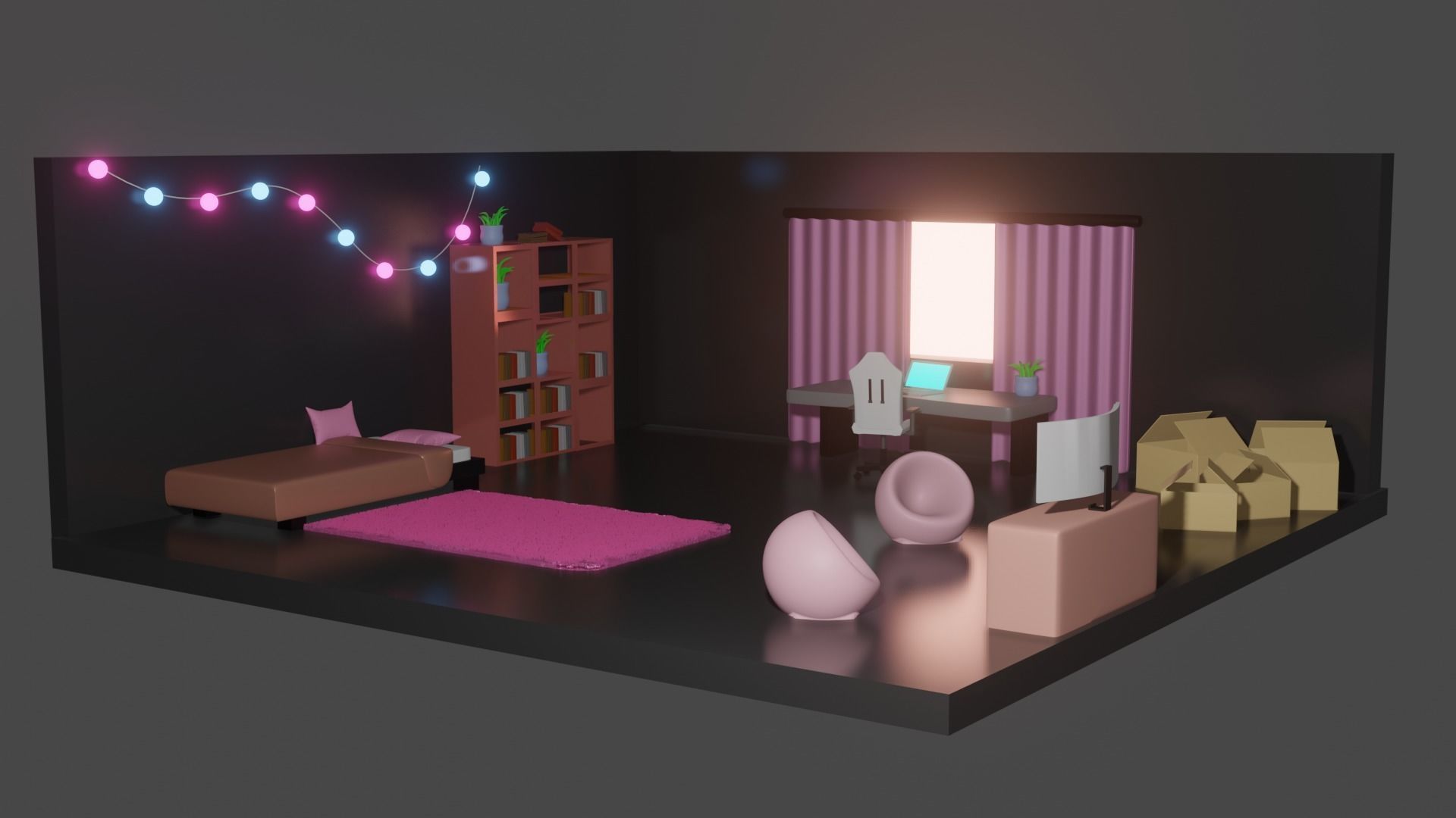 girls room 3D model_3