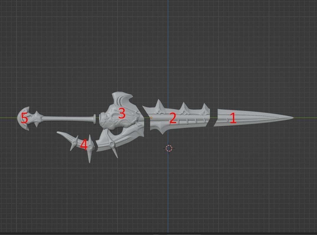 Icarus Disperser Dagger 3D model from Lineage2 Game 3D print 3D print model_2