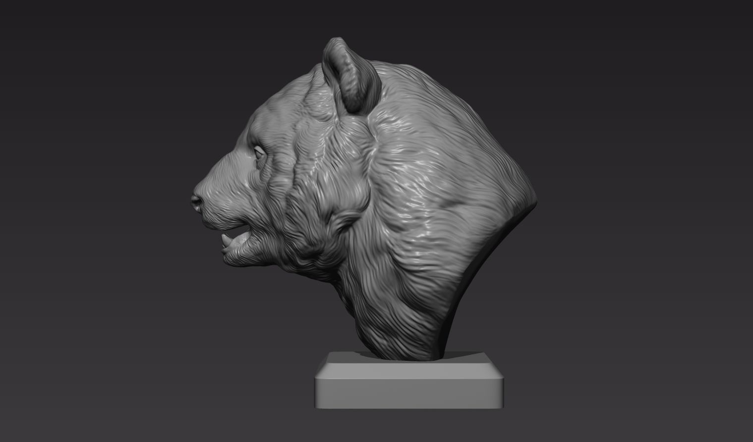 Panda head 3D print model_12