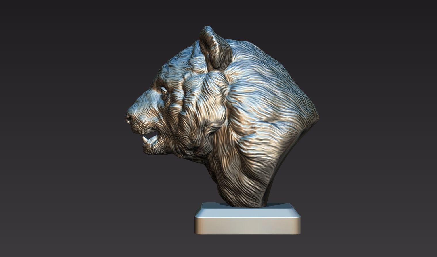 Panda head 3D print model_10
