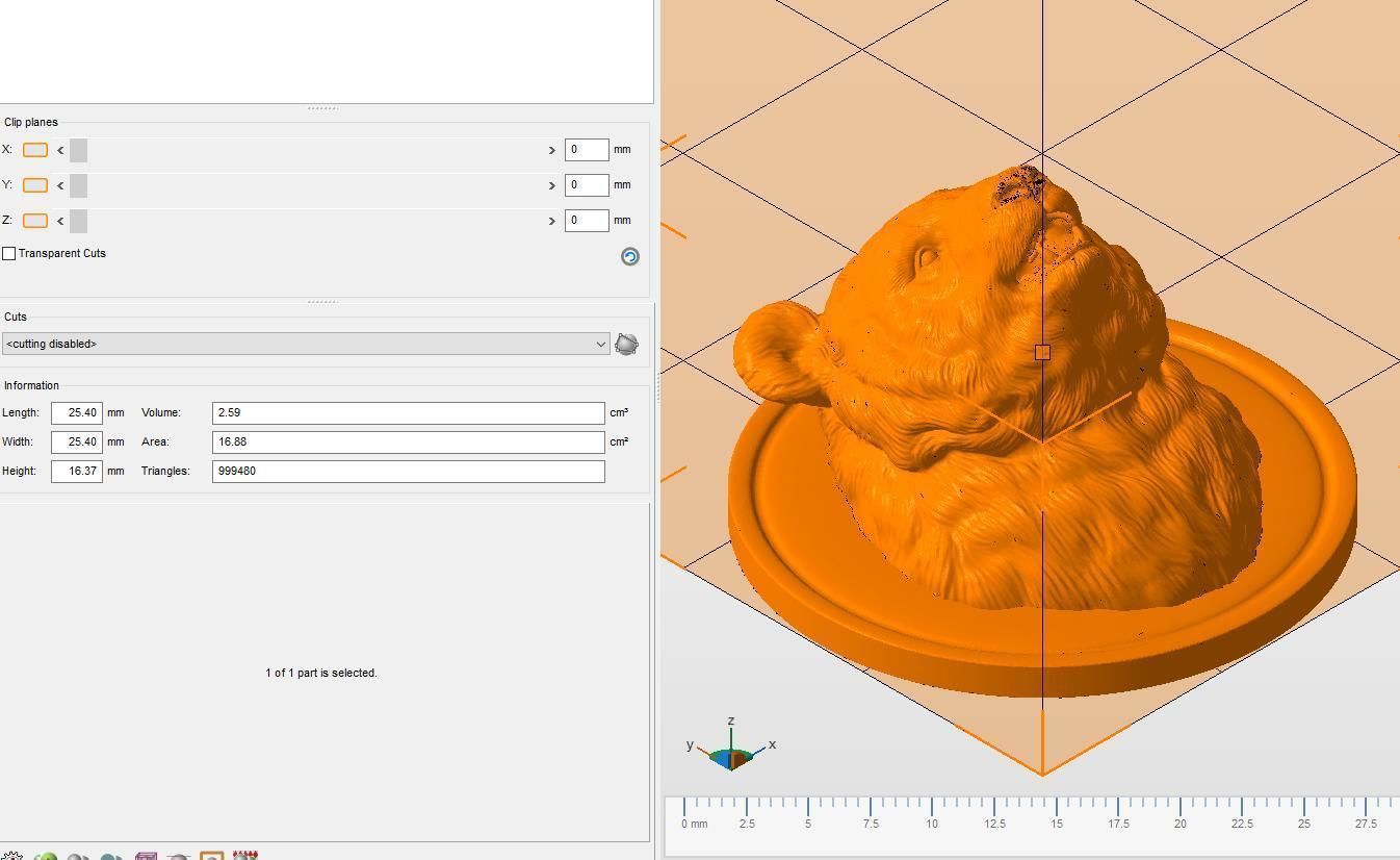 Panda head 3D print model_27