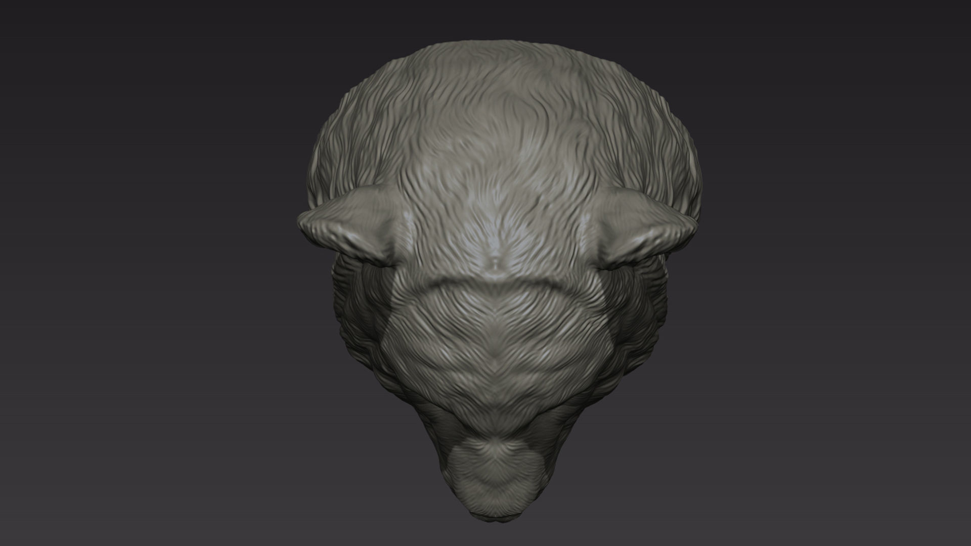 Panda head 3D print model_20