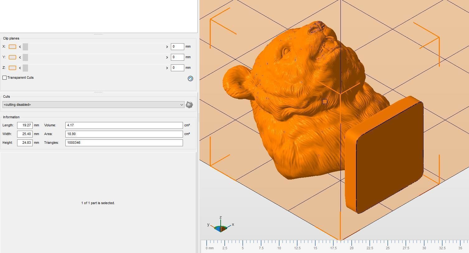 Panda head 3D print model_26