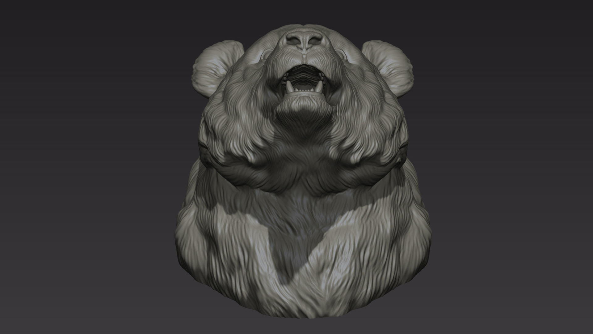 Panda head 3D print model_19