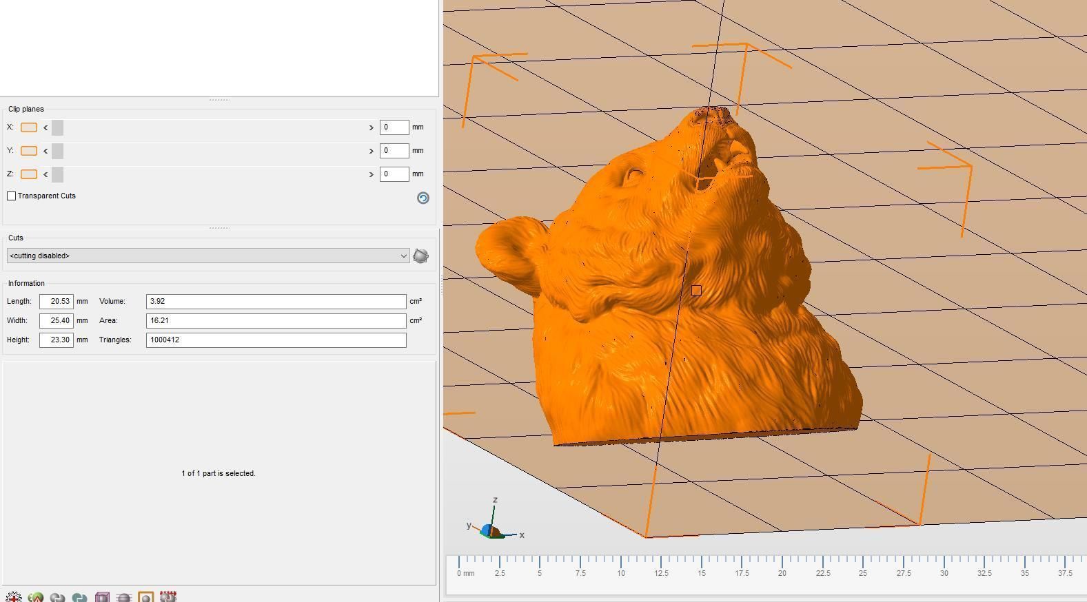Panda head 3D print model_25