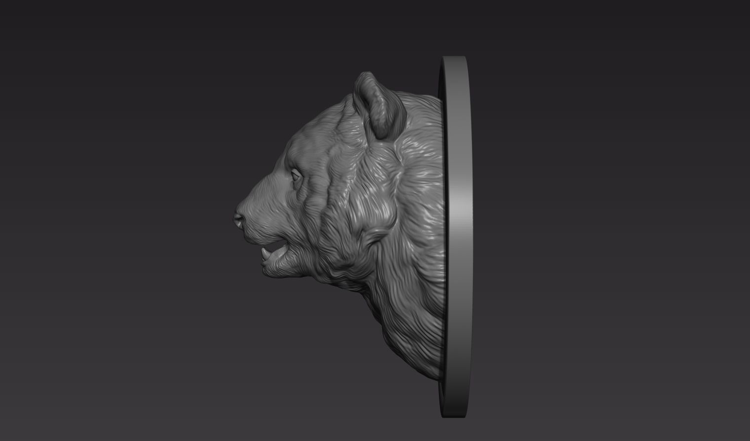 Panda head 3D print model_6