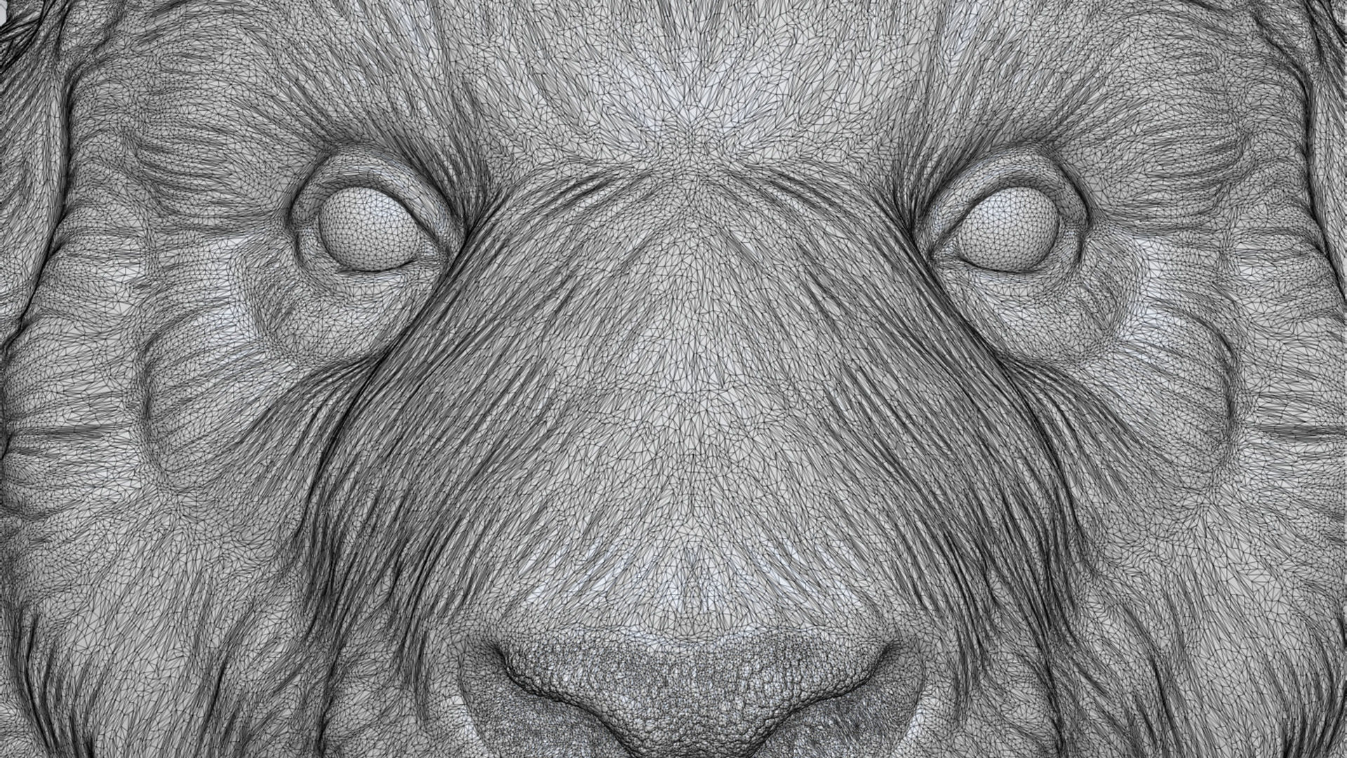 Panda head 3D print model_24