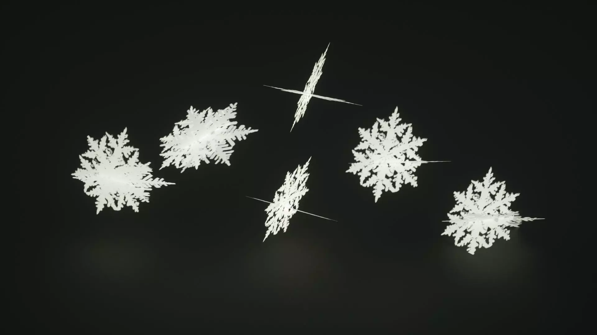 snowflake snowflakes 3D model_0