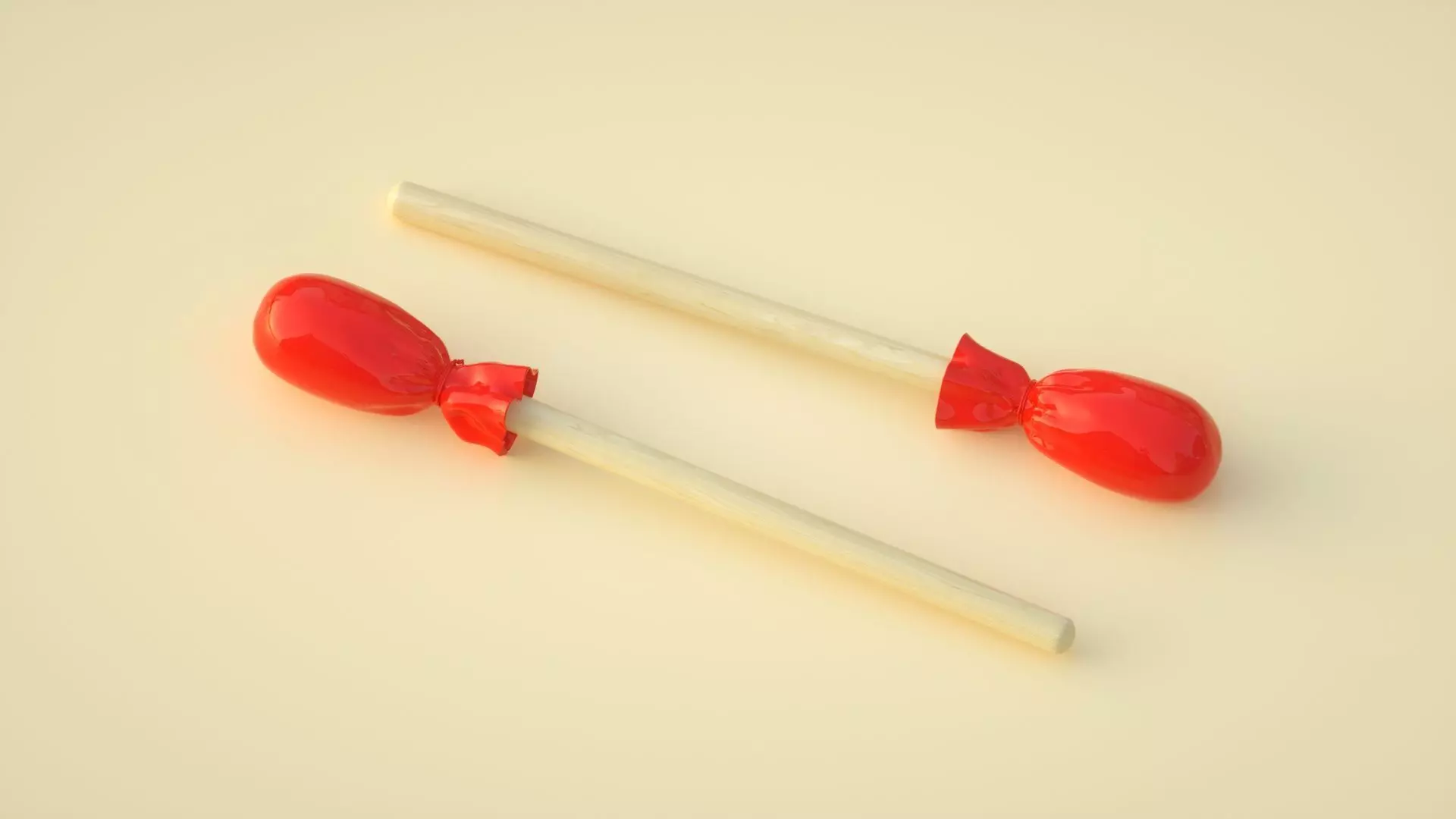 drumstick hammer chinese hammer mallet 3D model