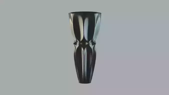 Vase porcelain black 2