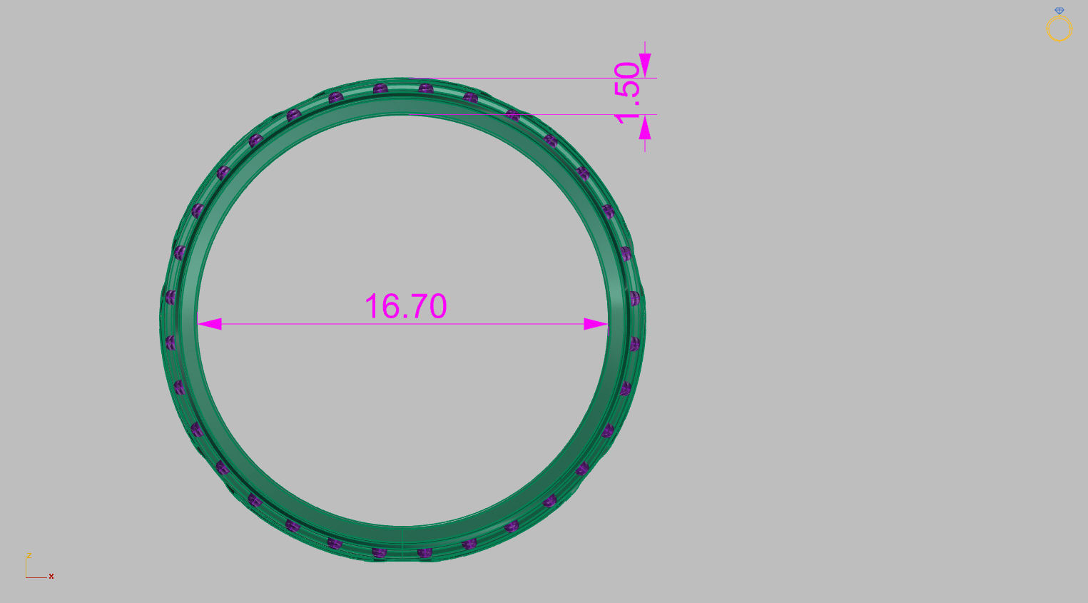 Pair of Wedding rings 3D print model_11