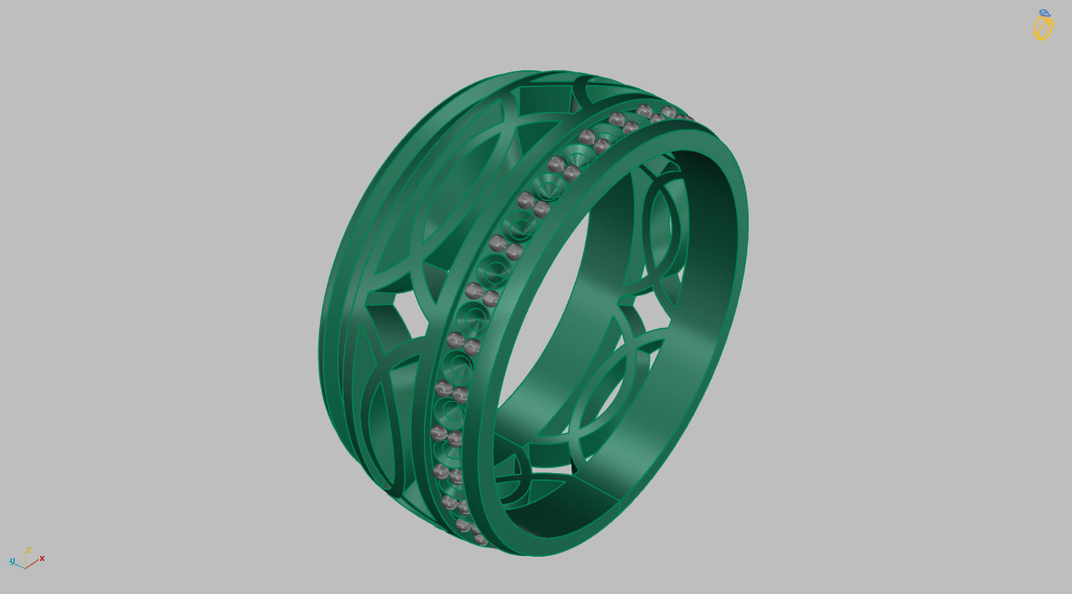 Pair of Wedding rings 3D print model_8