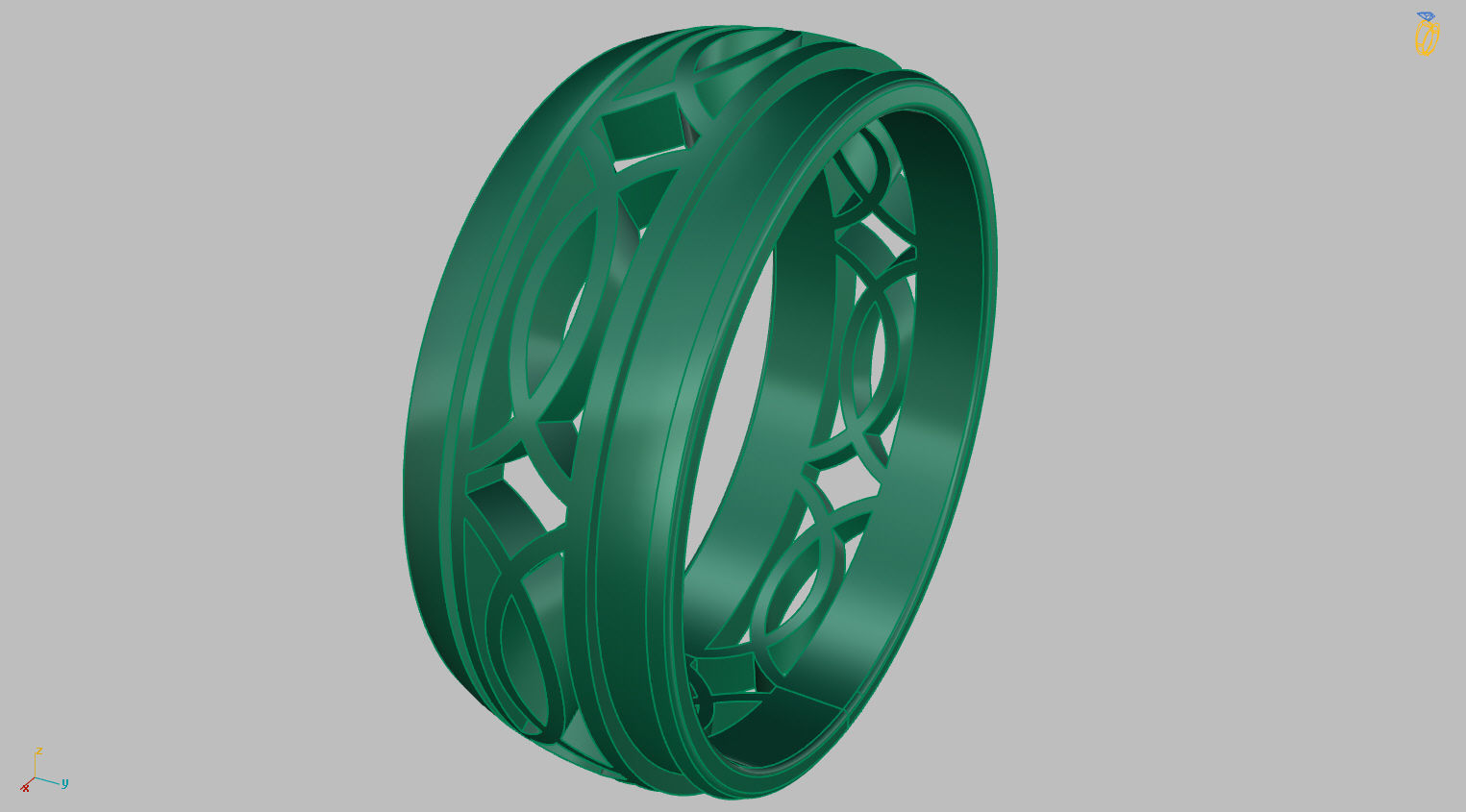 Pair of Wedding rings 3D print model_7
