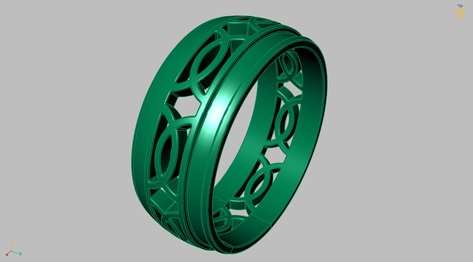 Pair of Wedding rings 3D print model_9