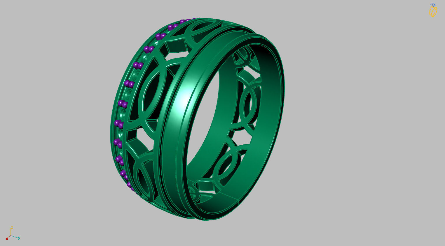 Pair of Wedding rings 3D print model_6