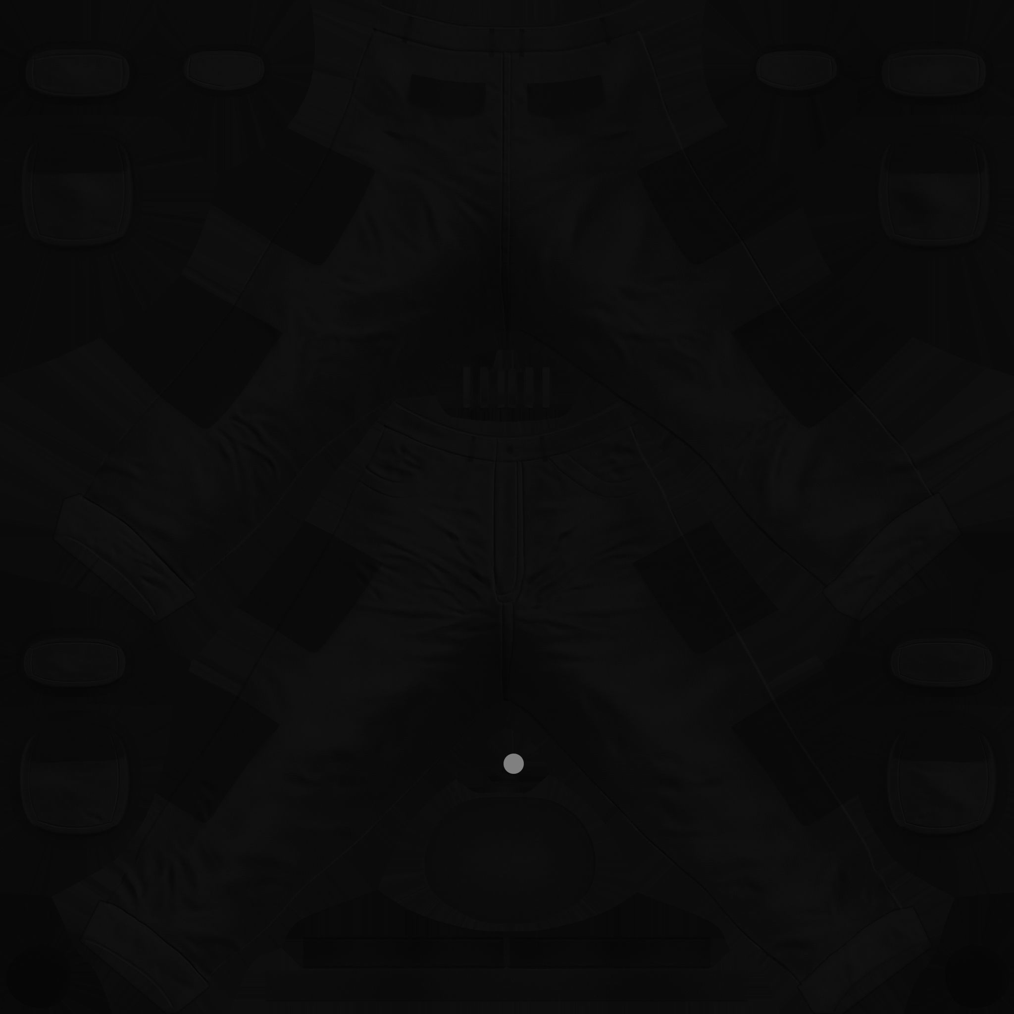 Mens Brown Rolled Legs Cargo Pants Low-poly 3D model_10