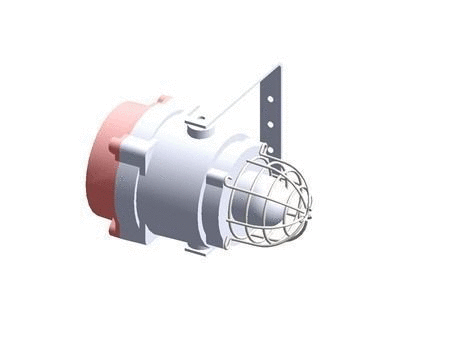 Hazardous area IECEX 24V, 15J red beacon Free 3D model