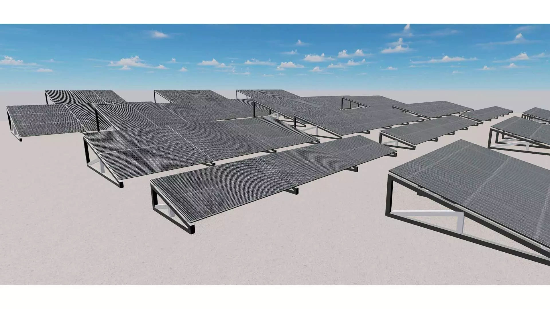 Photovoltaic Solar Panels 3D model