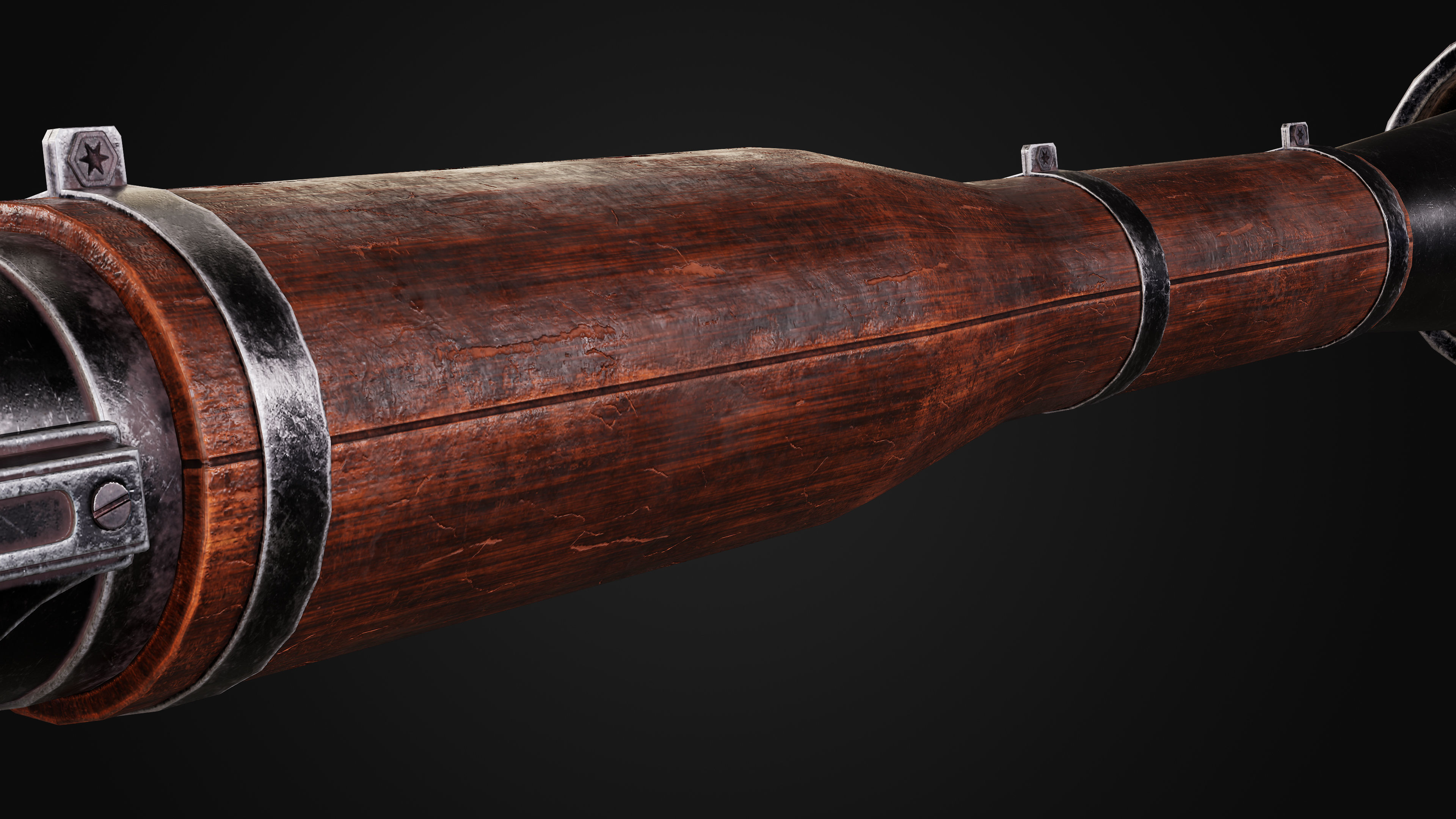 RPG-7 rocket launcher game ready asset Low-poly 3D model_8