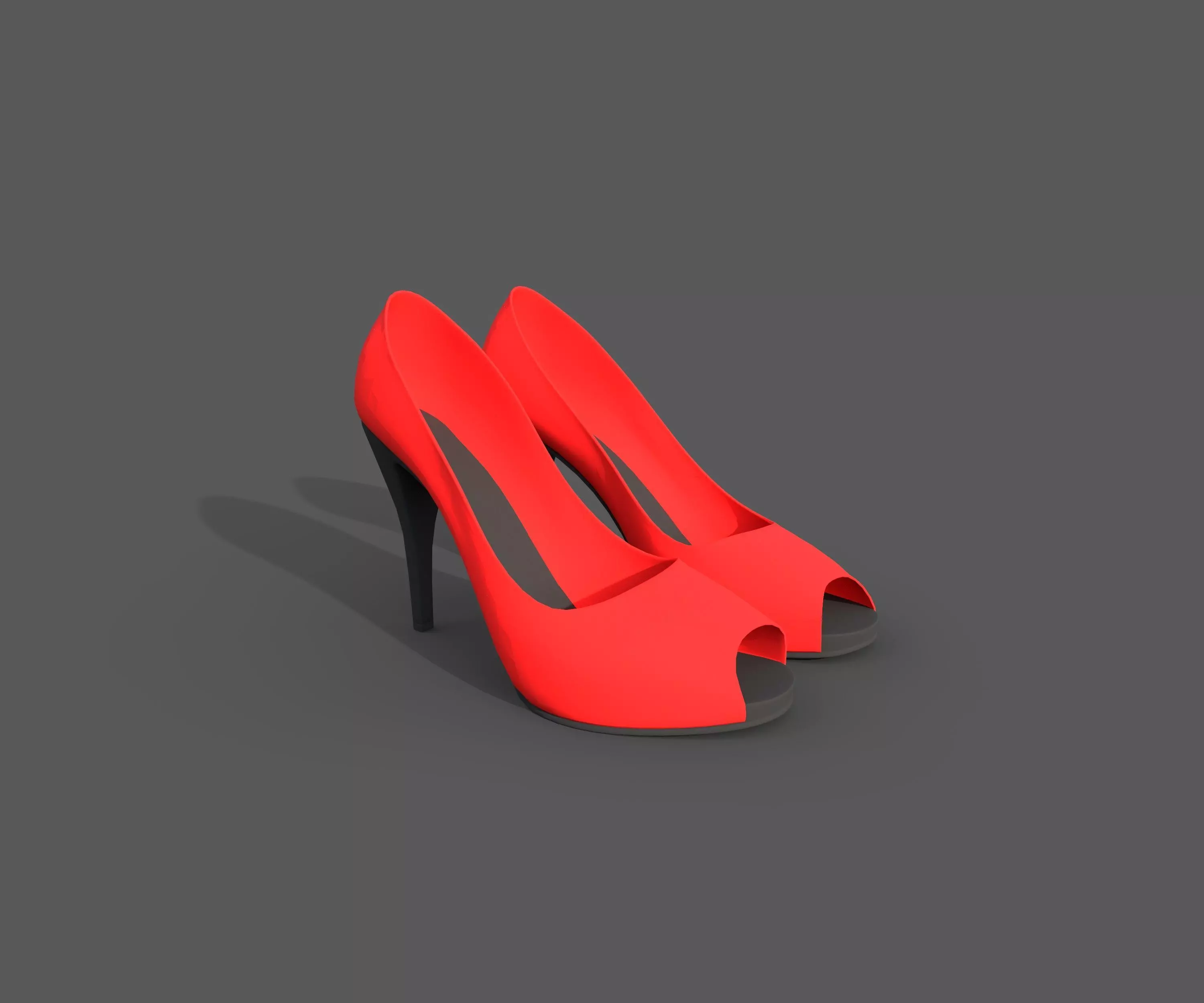 heeled shoes 3D model_0