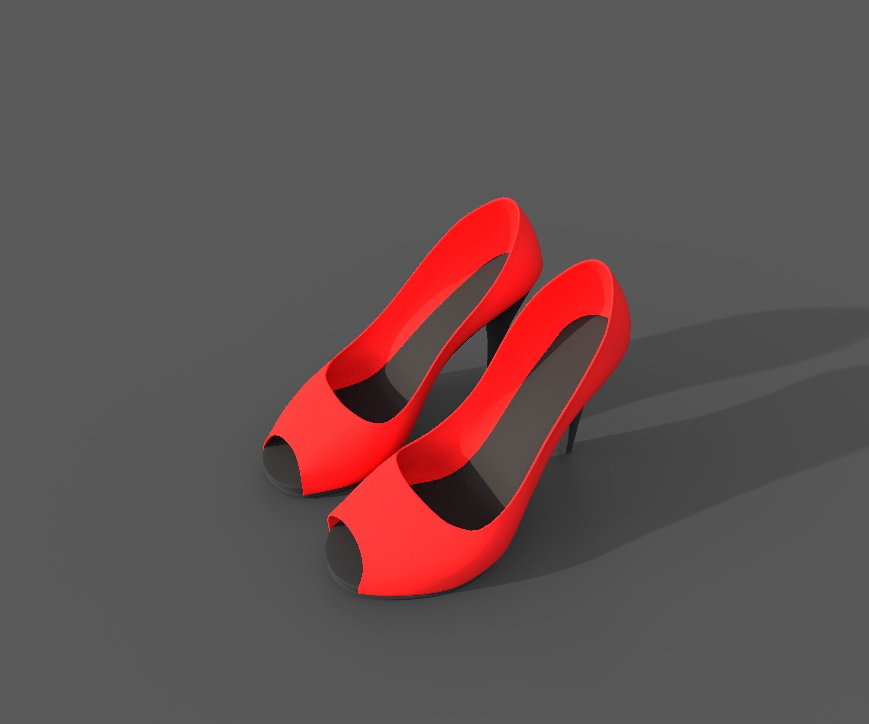 heeled shoes 3D model_4