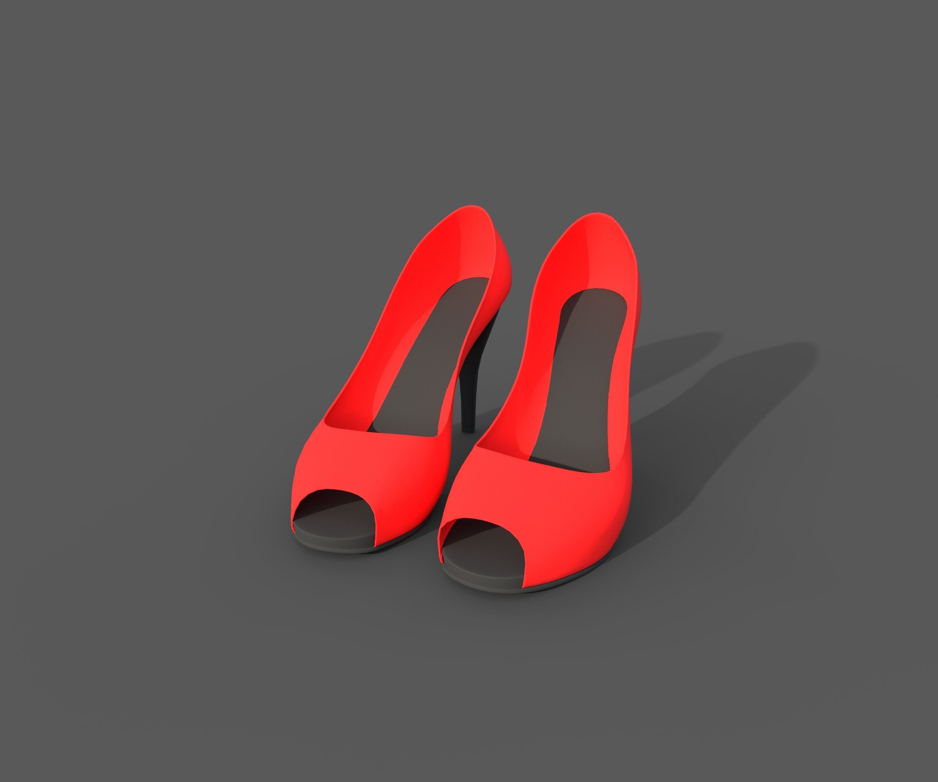 heeled shoes 3D model_1