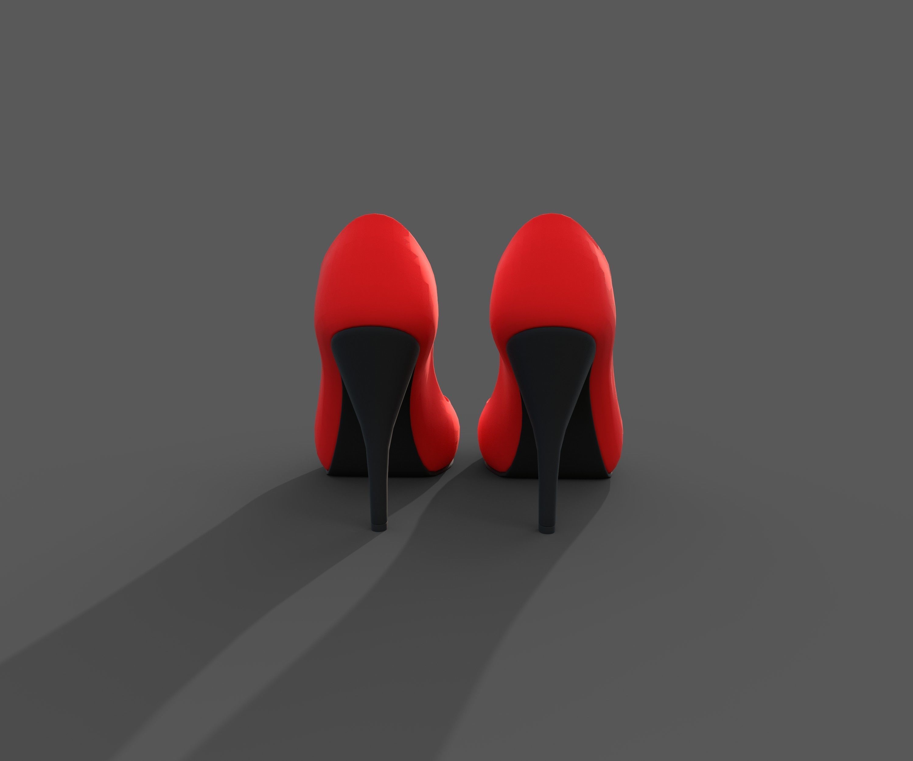 heeled shoes 3D model_3