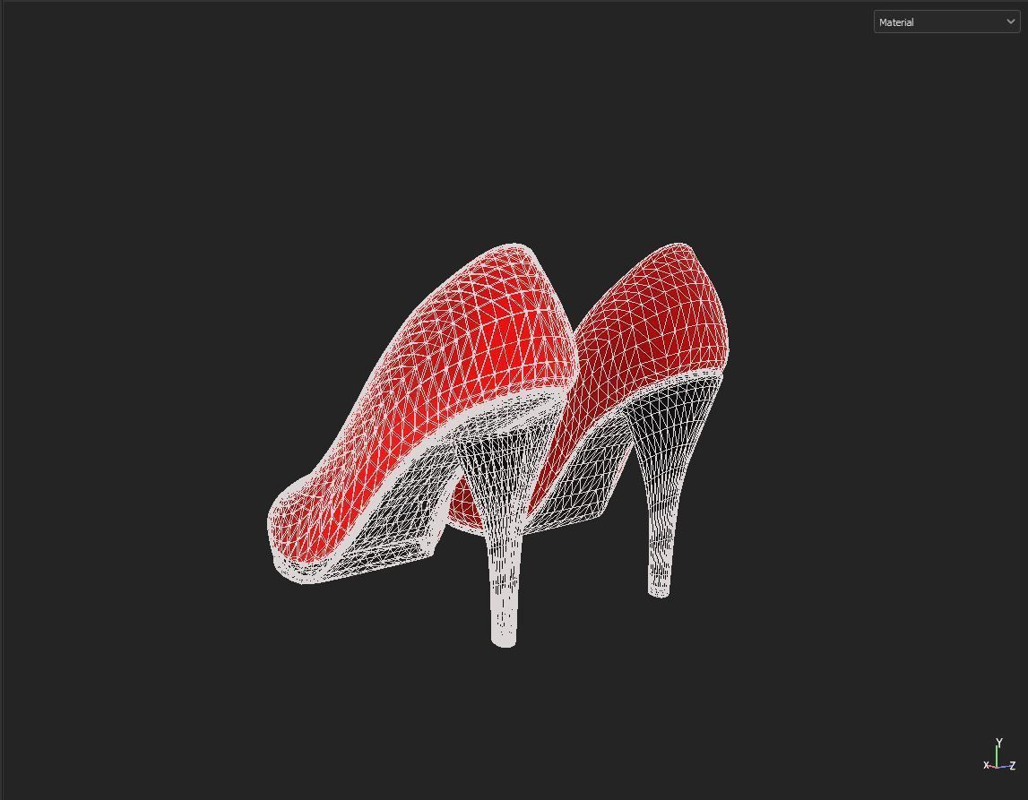 heeled shoes 3D model_7