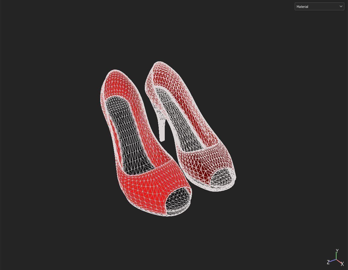 heeled shoes 3D model_5
