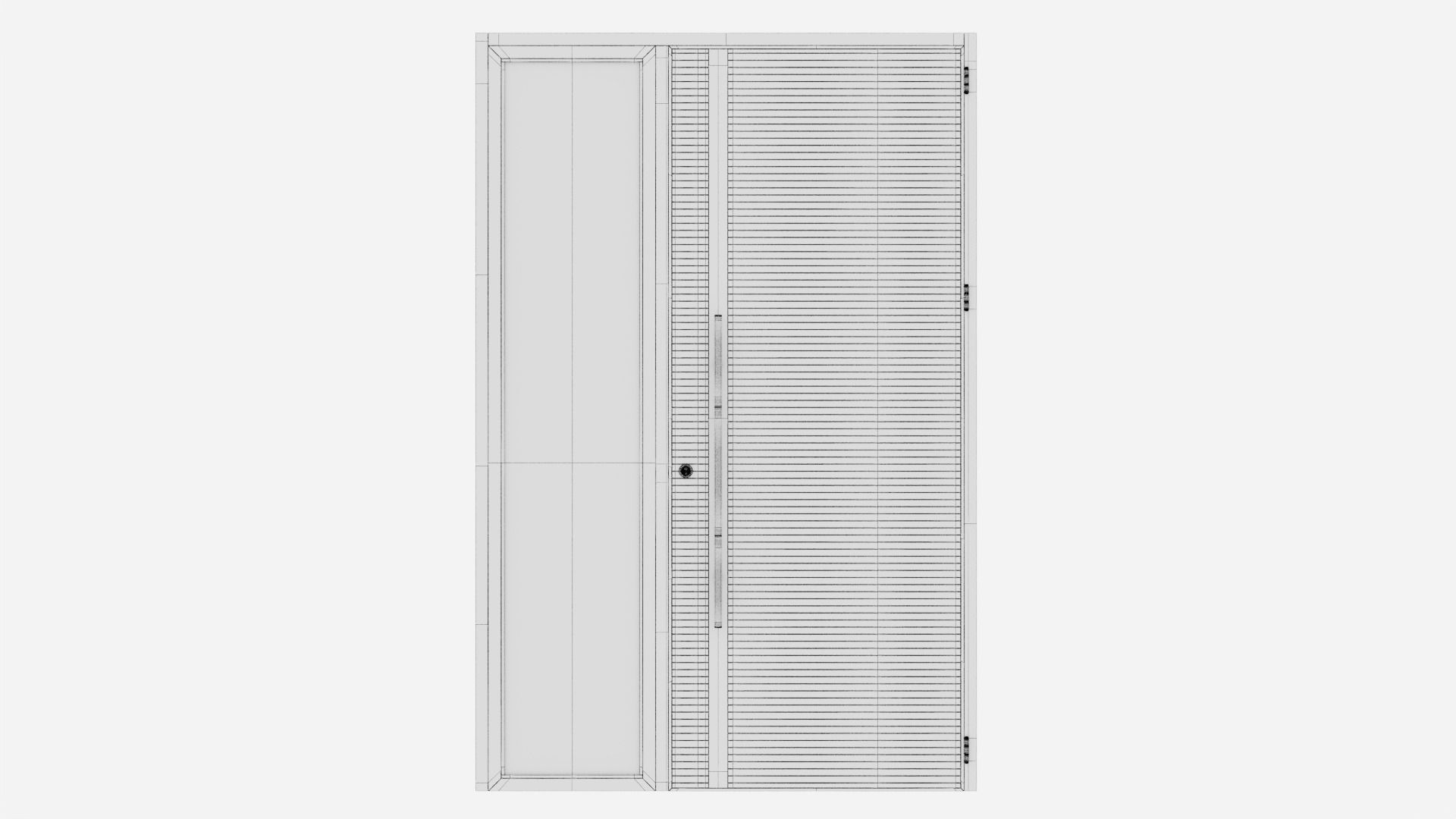 Aluminium door 107 3D model_5