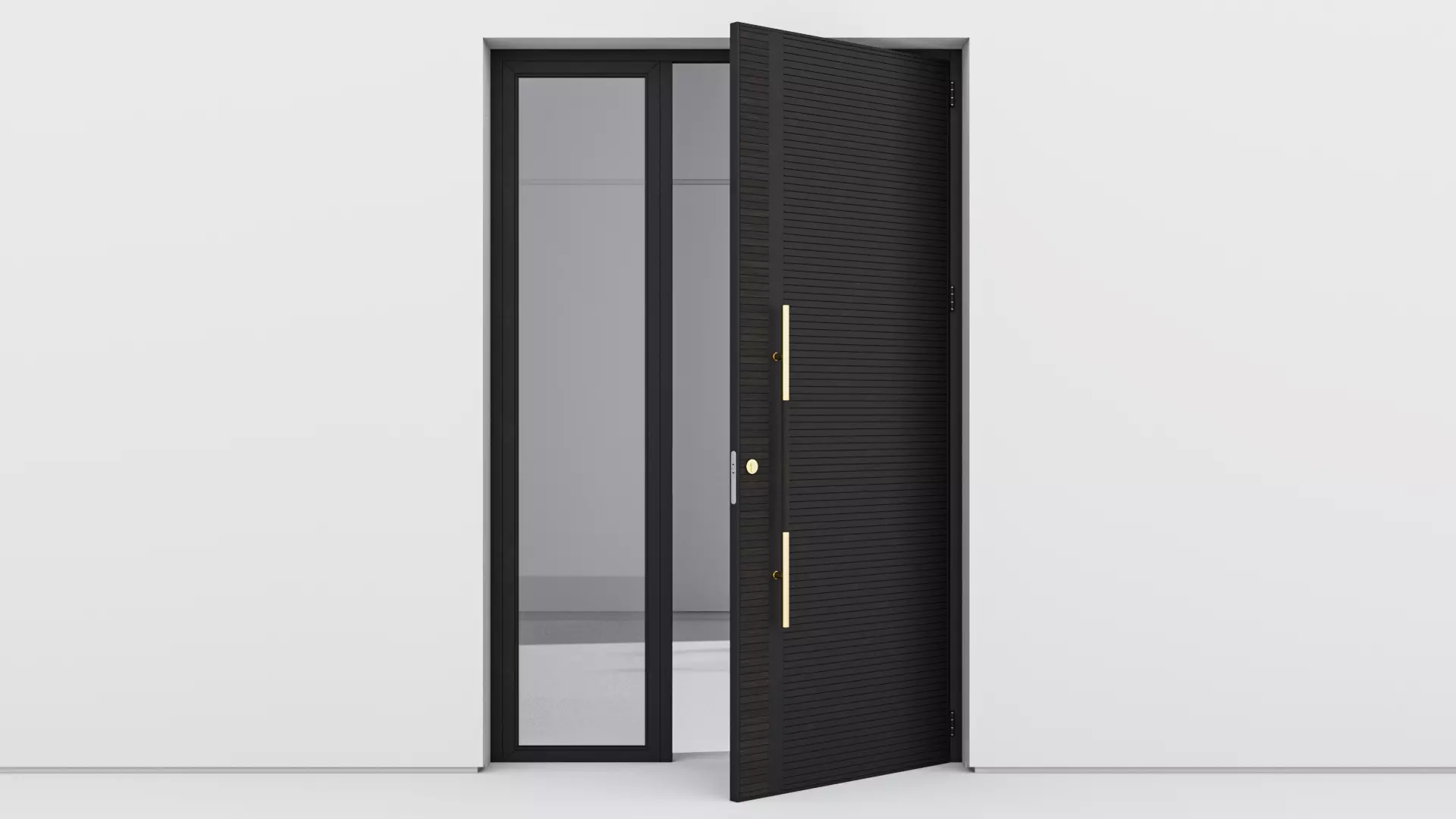 Aluminium door 107 3D model_0