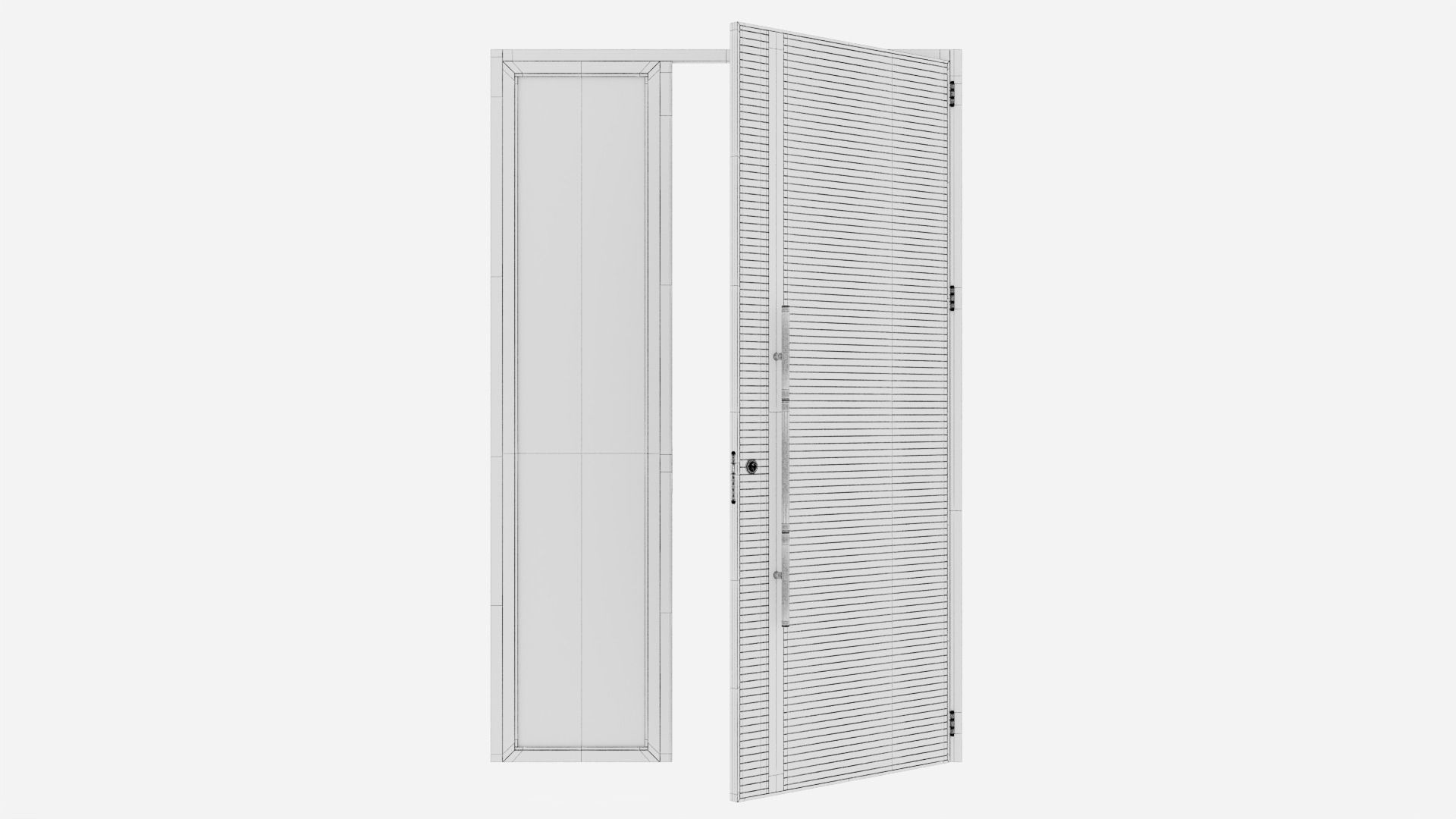 Aluminium door 107 3D model_6