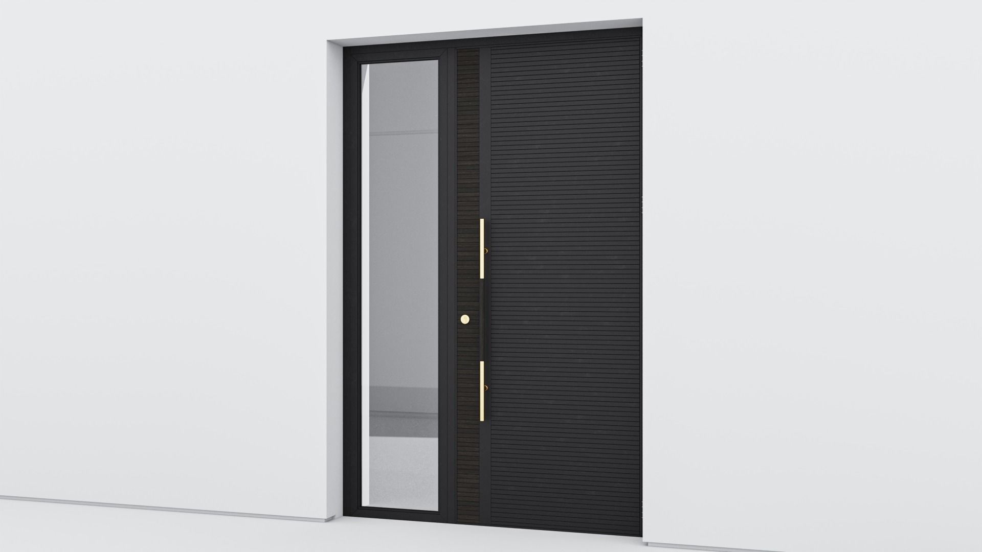 Aluminium door 107 3D model_2