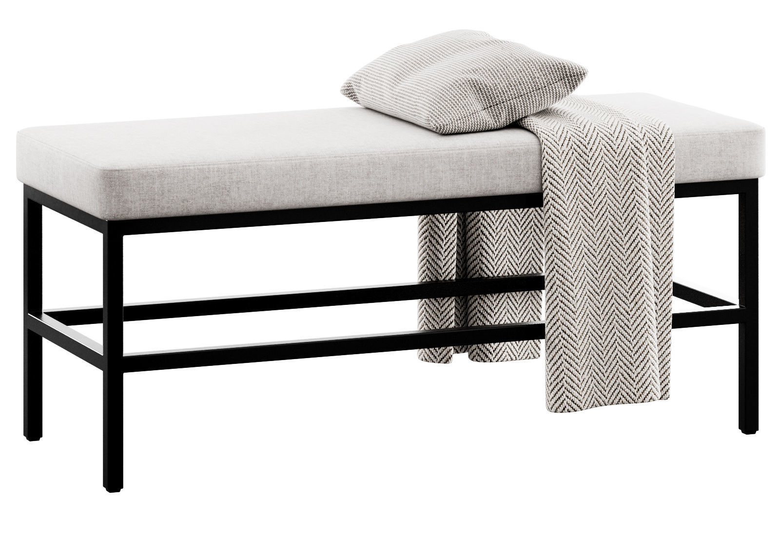 Seman Bench By Williston Forge 3D model_7