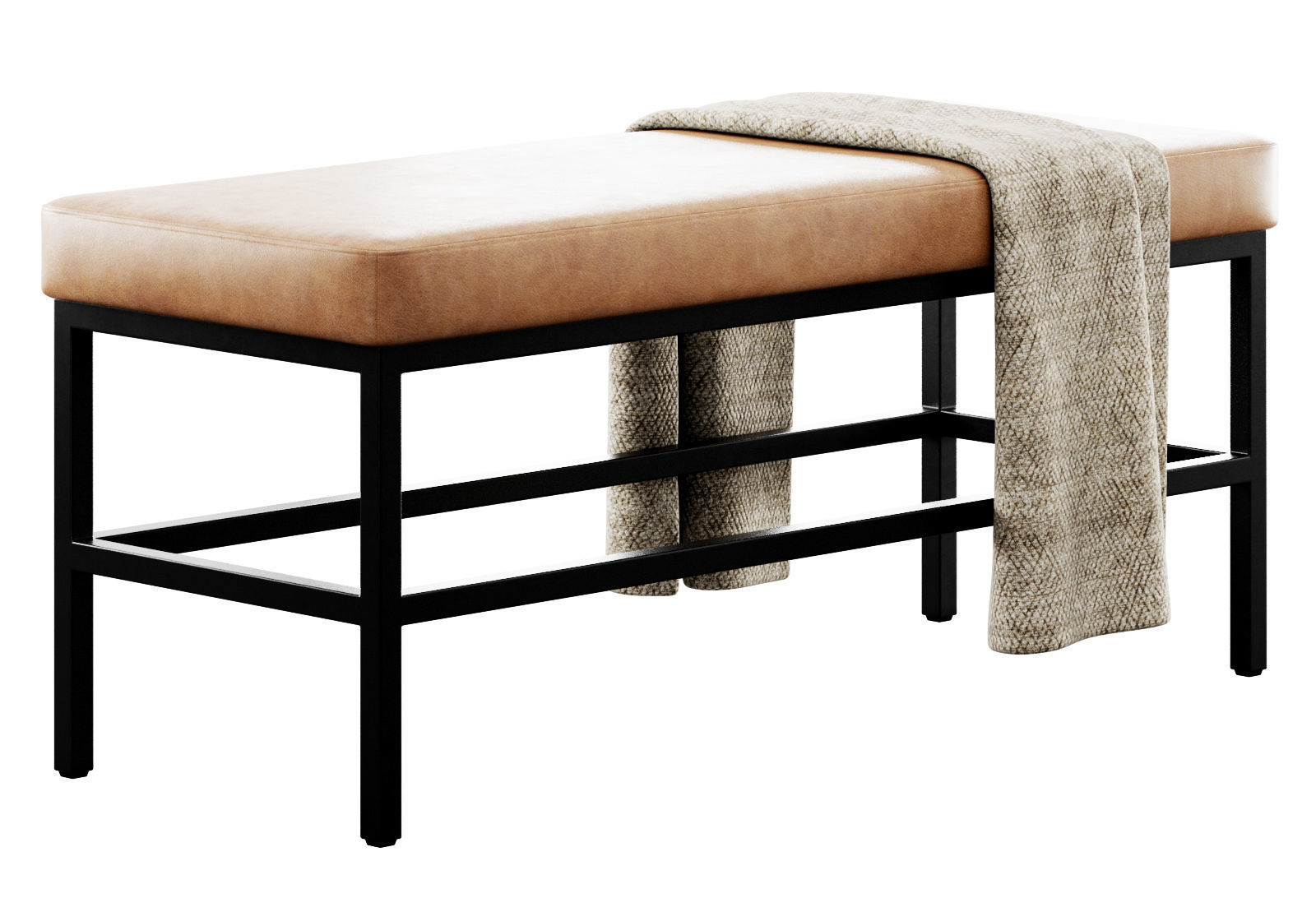 Seman Bench By Williston Forge 3D model_6