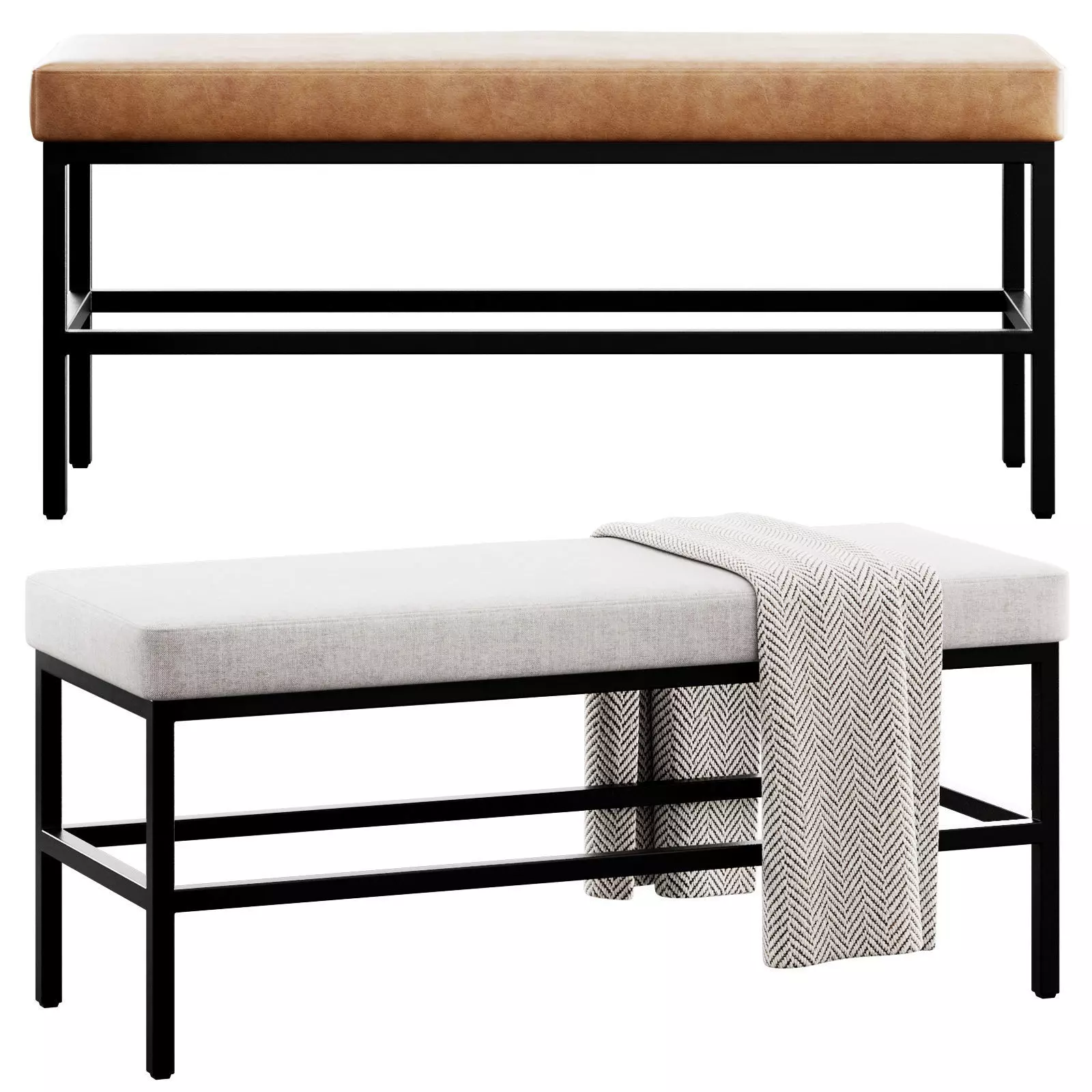 Seman Bench By Williston Forge 3D model_0