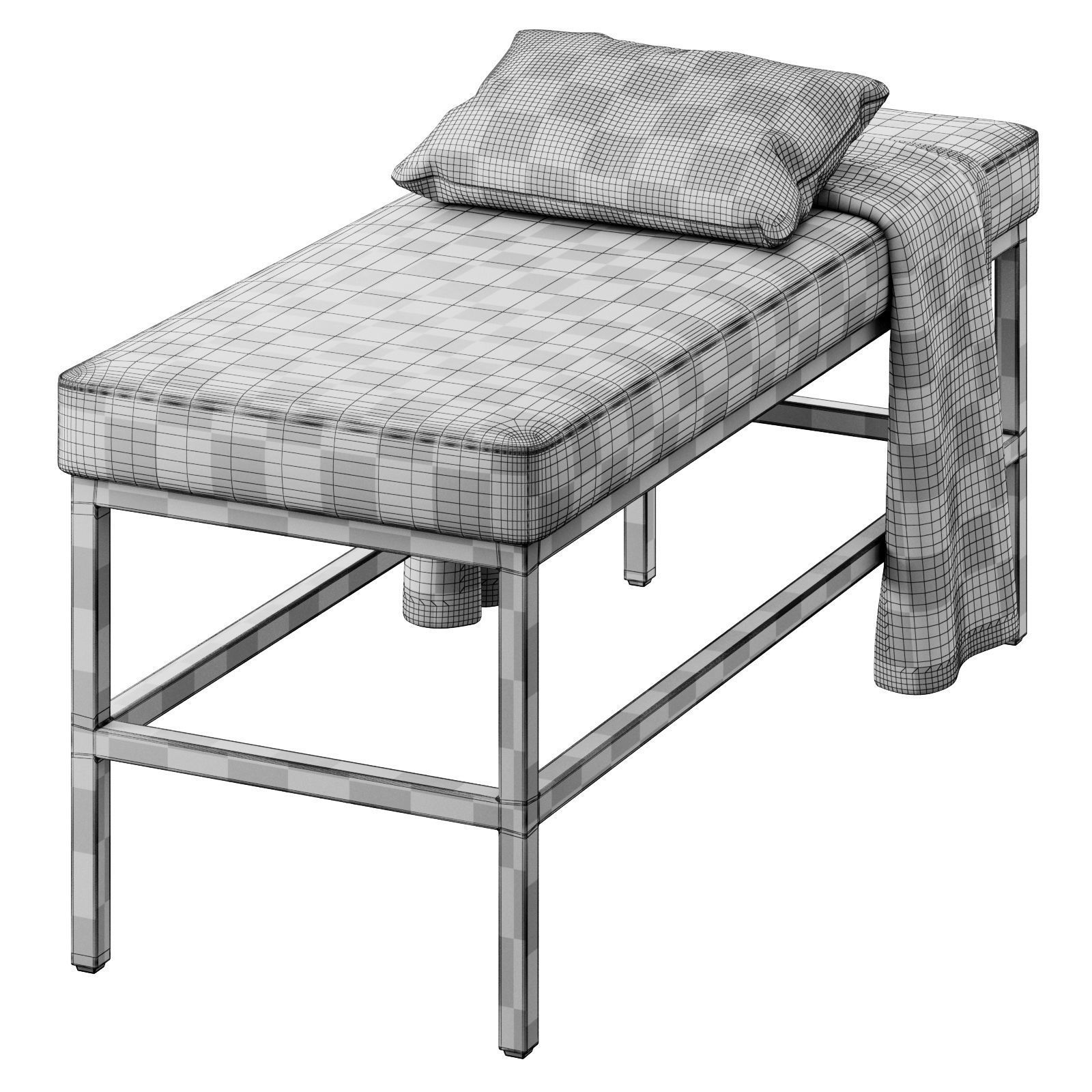 Seman Bench By Williston Forge 3D model_4