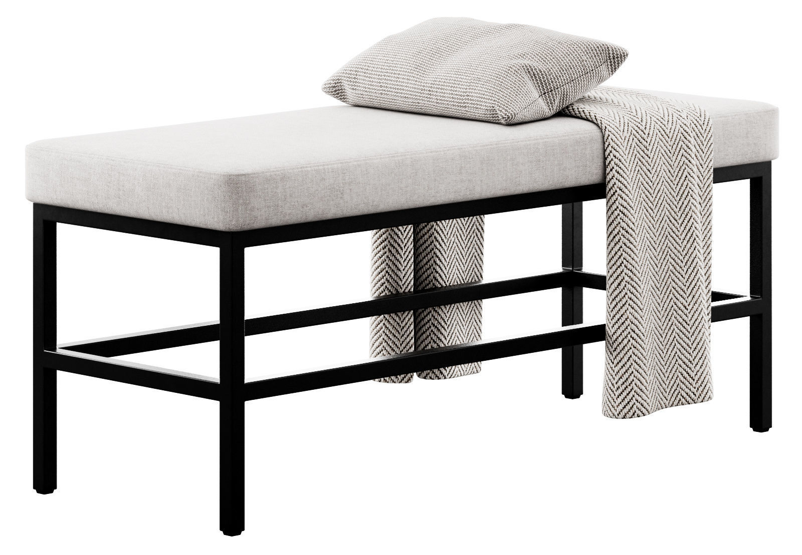 Seman Bench By Williston Forge 3D model_5