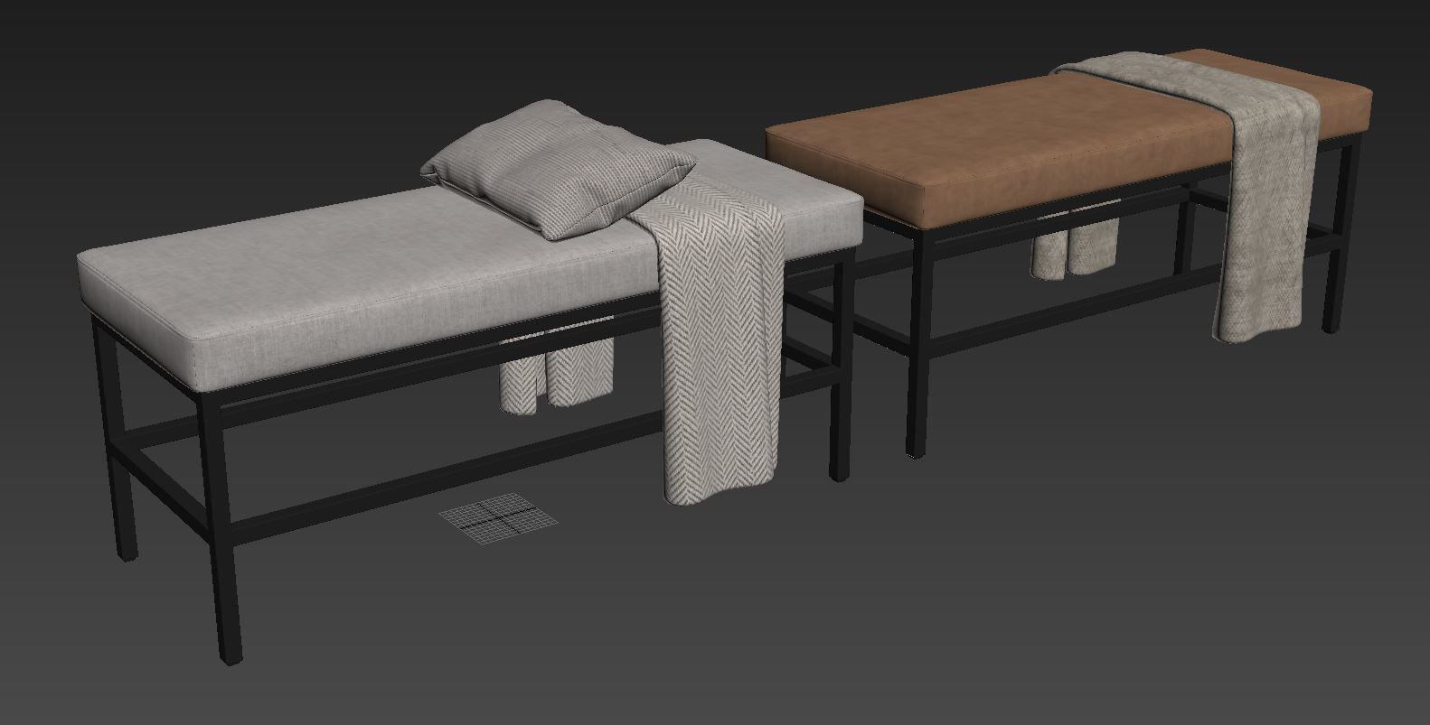 Seman Bench By Williston Forge 3D model_9