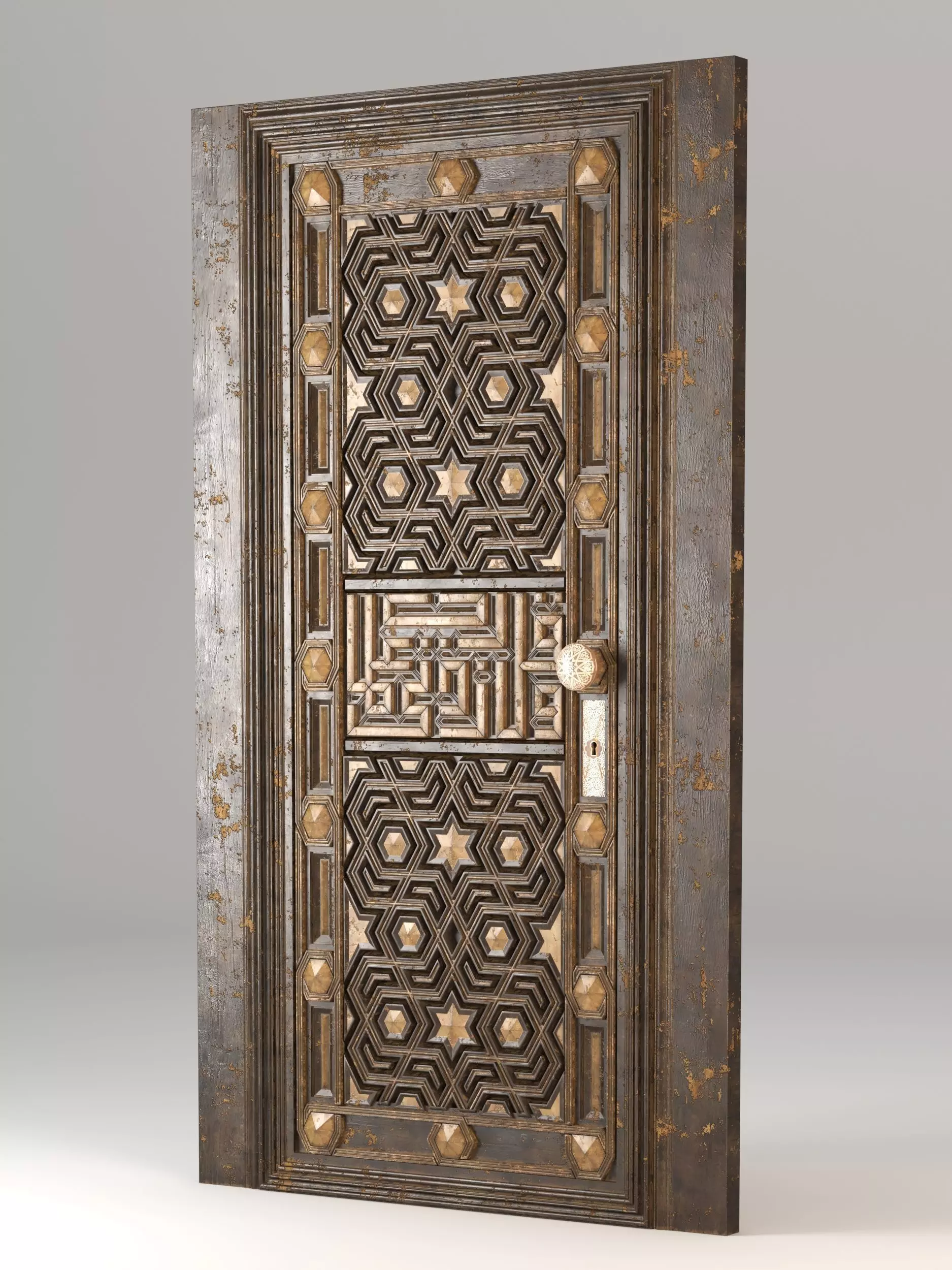 Mamluk Wooden Door 3D model_0