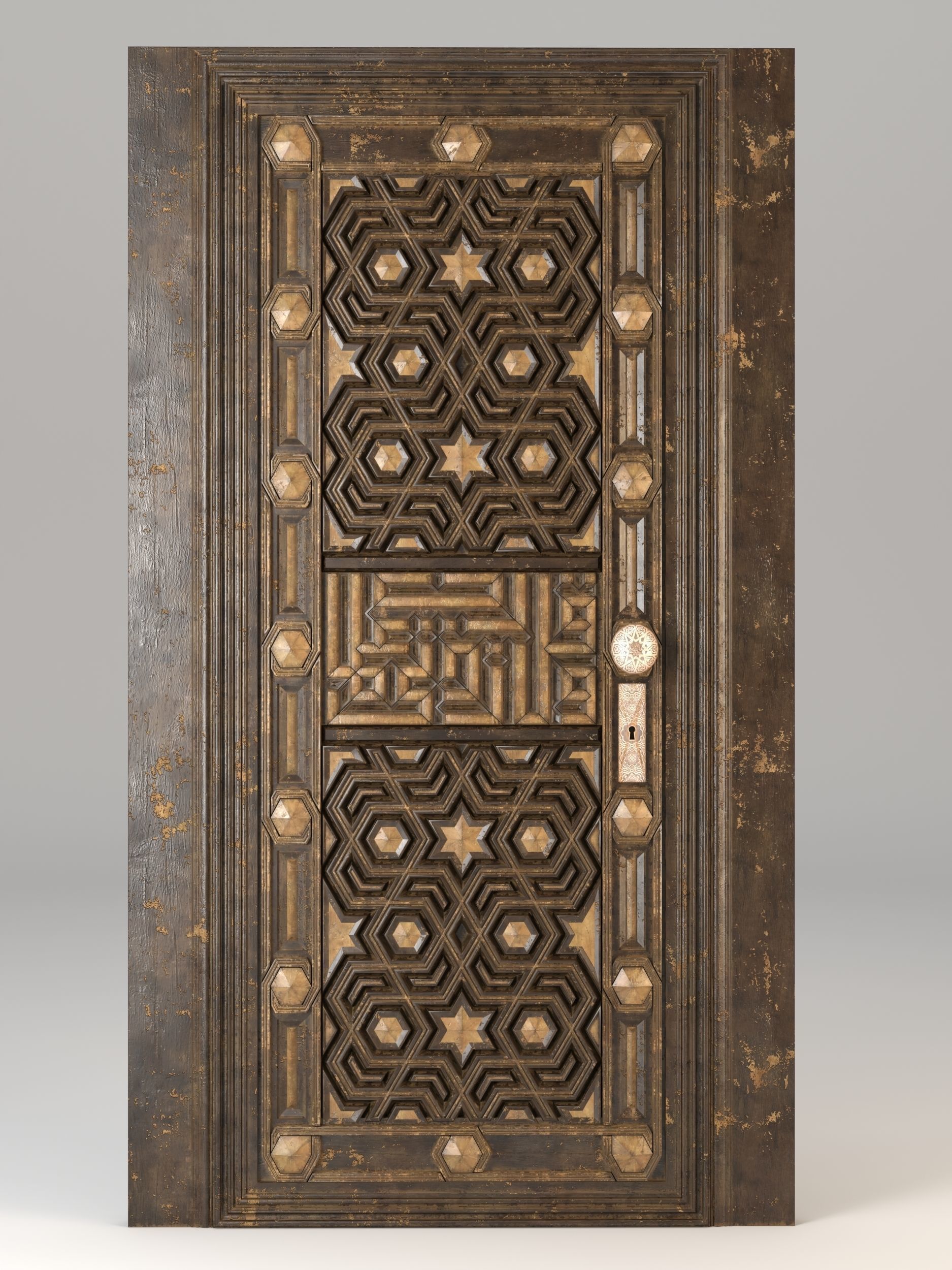 Mamluk Wooden Door 3D model_1