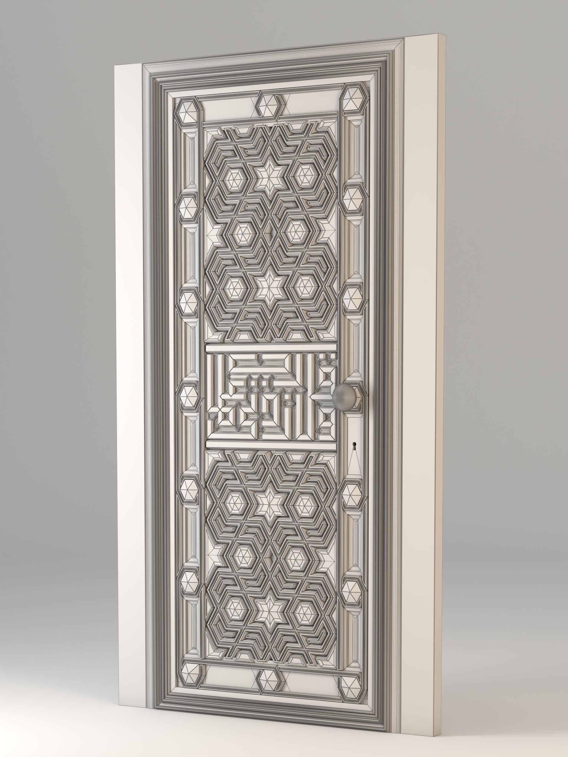 Mamluk Wooden Door 3D model_3