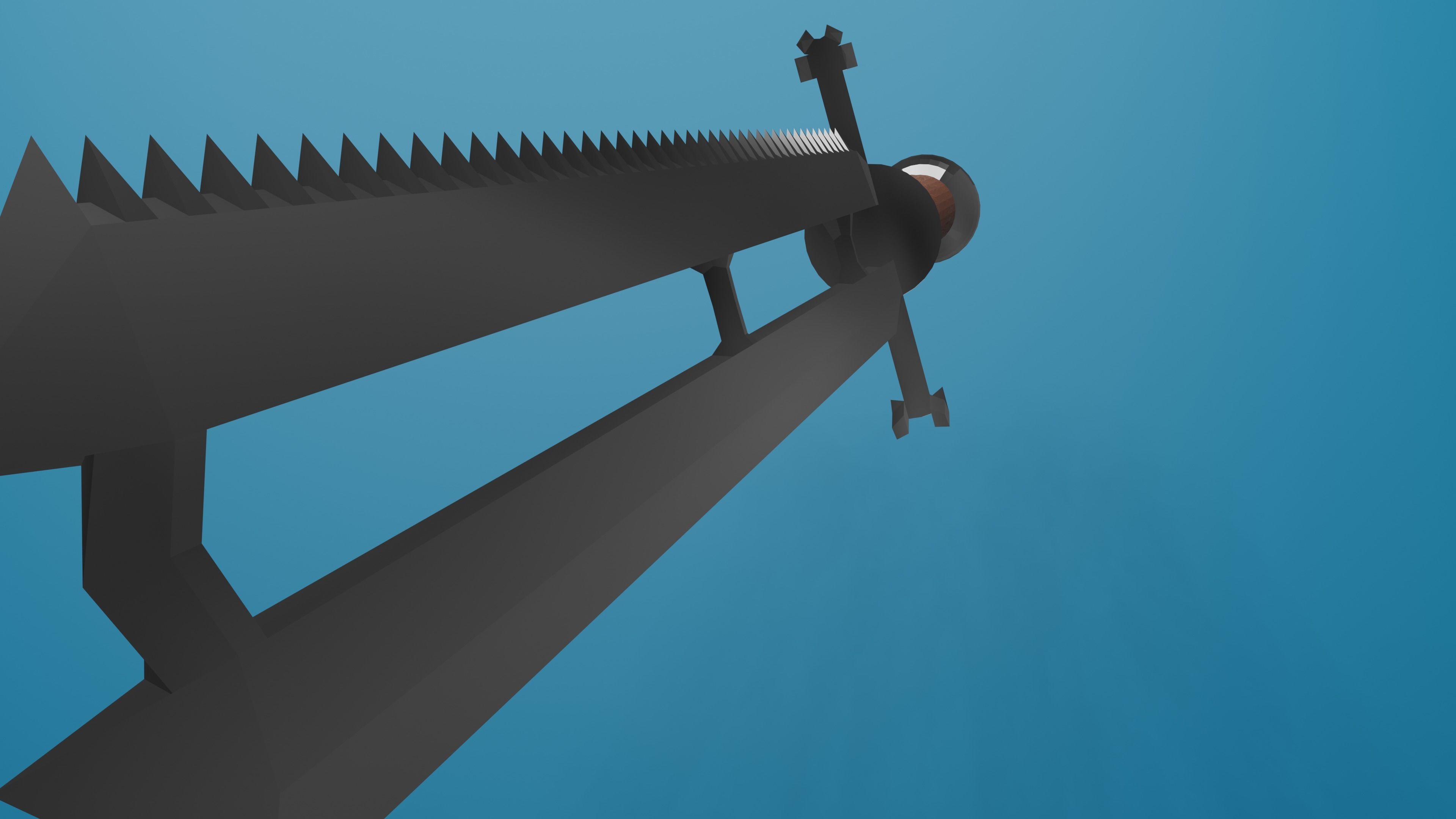 low-poly sword Low-poly 3D model_2