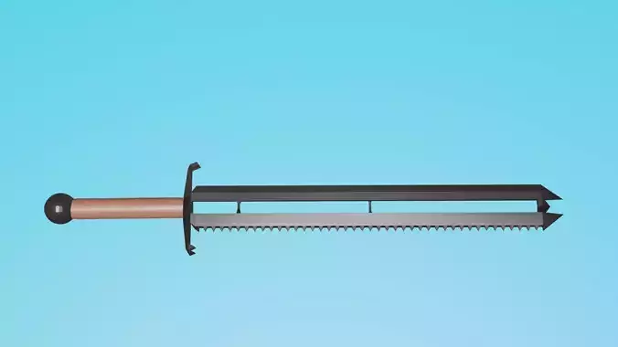 low-poly sword