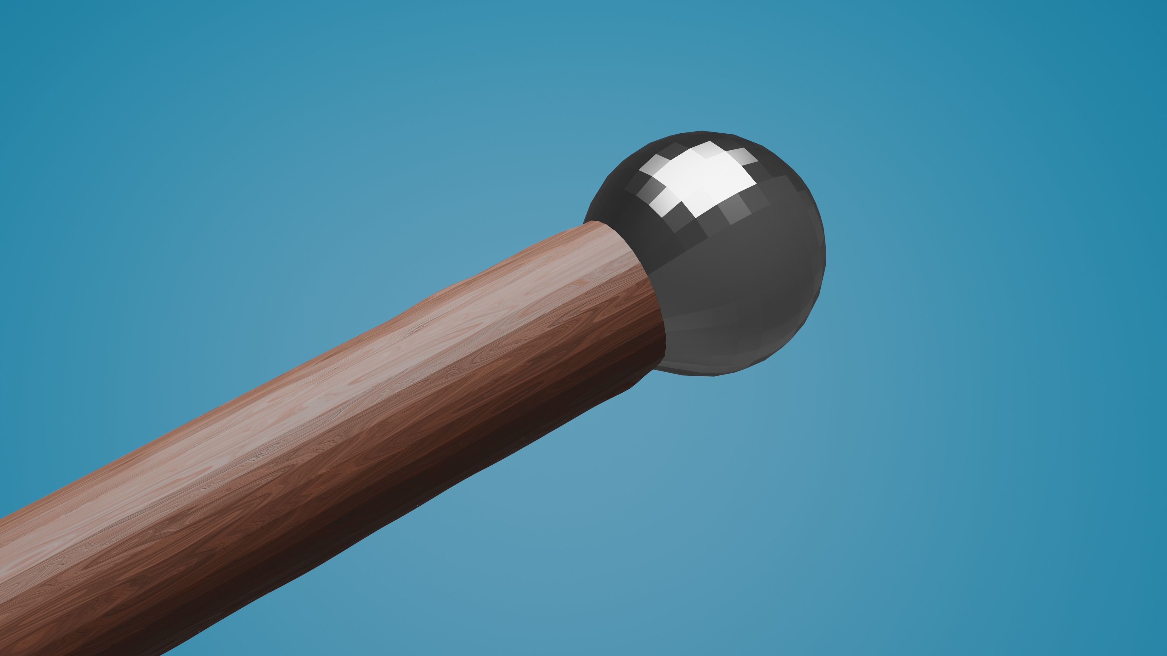 low-poly sword Low-poly 3D model_1