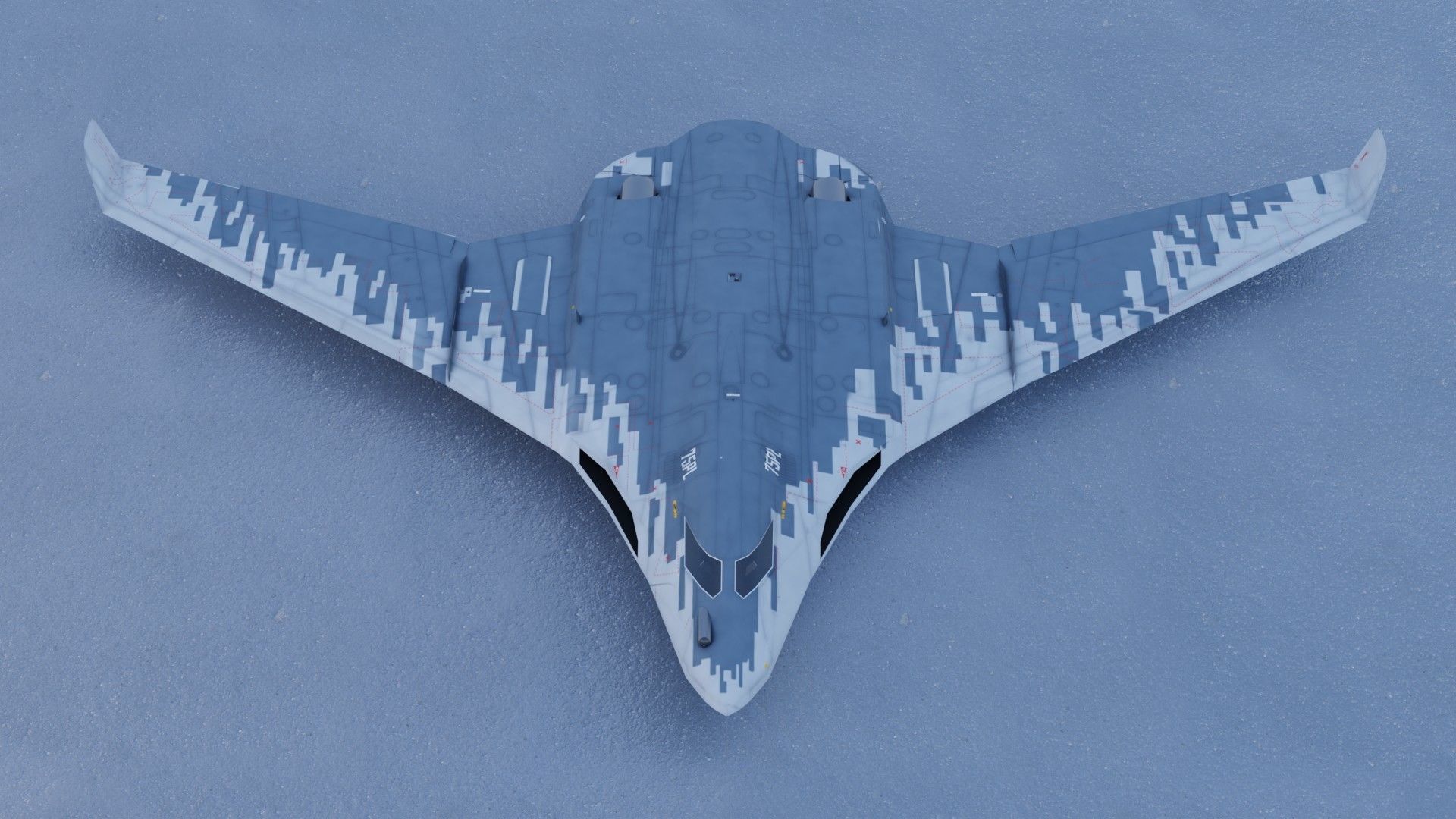 Tupolev PAK DA Envoy Low-poly 3D model_7