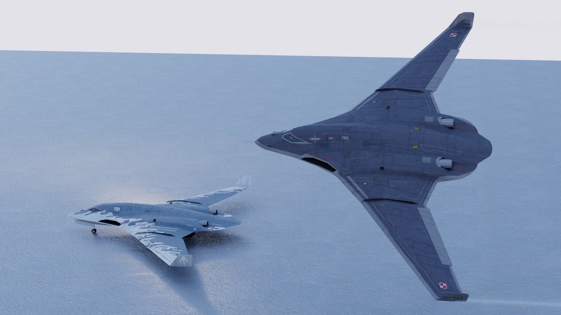 Tupolev PAK DA Envoy Low-poly 3D model_17