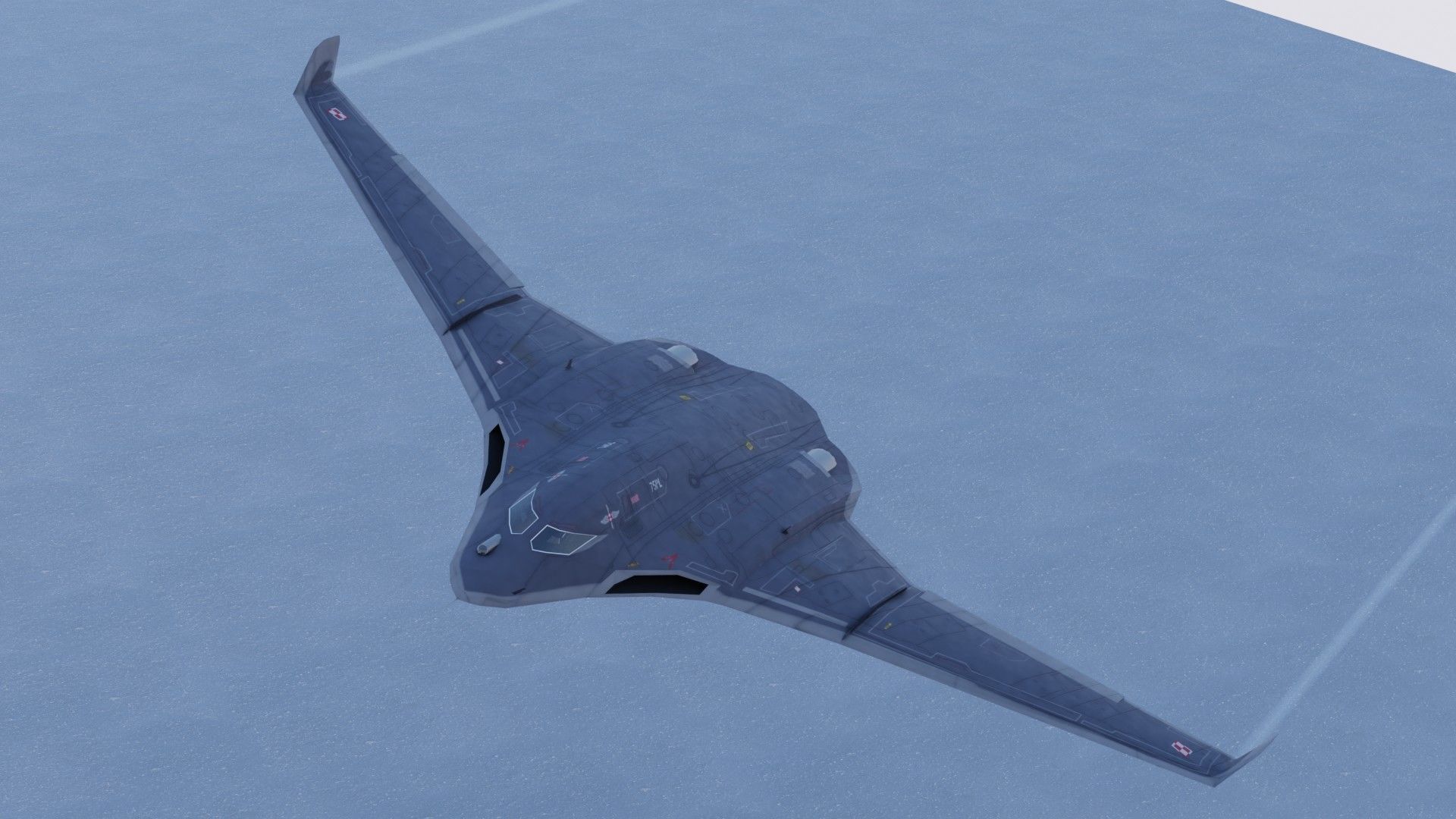 Tupolev PAK DA Envoy Low-poly 3D model_15